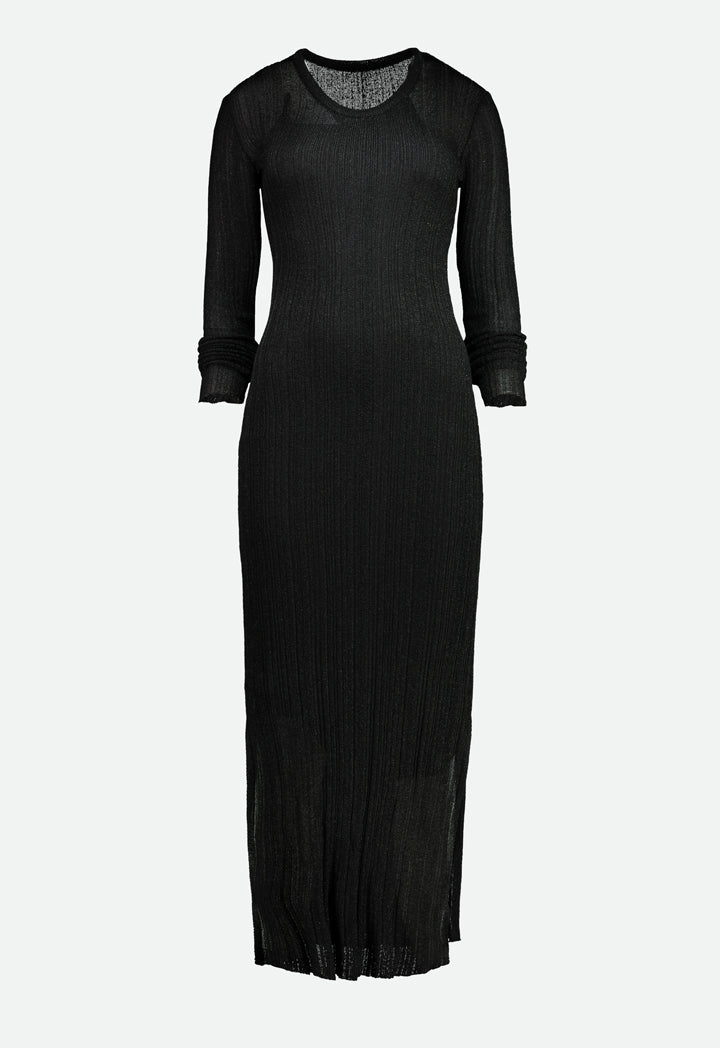 Maxi bodycon dress with textured design