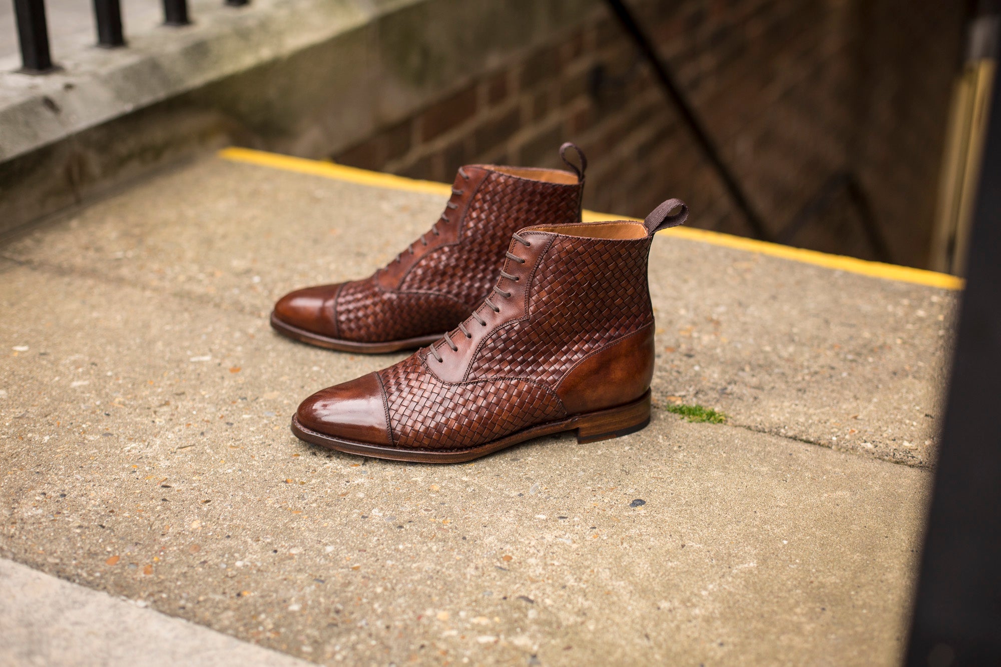 Meadowbrook MTO Walnut Braided Museum Calf TMG Last Antique Single Leather Sole