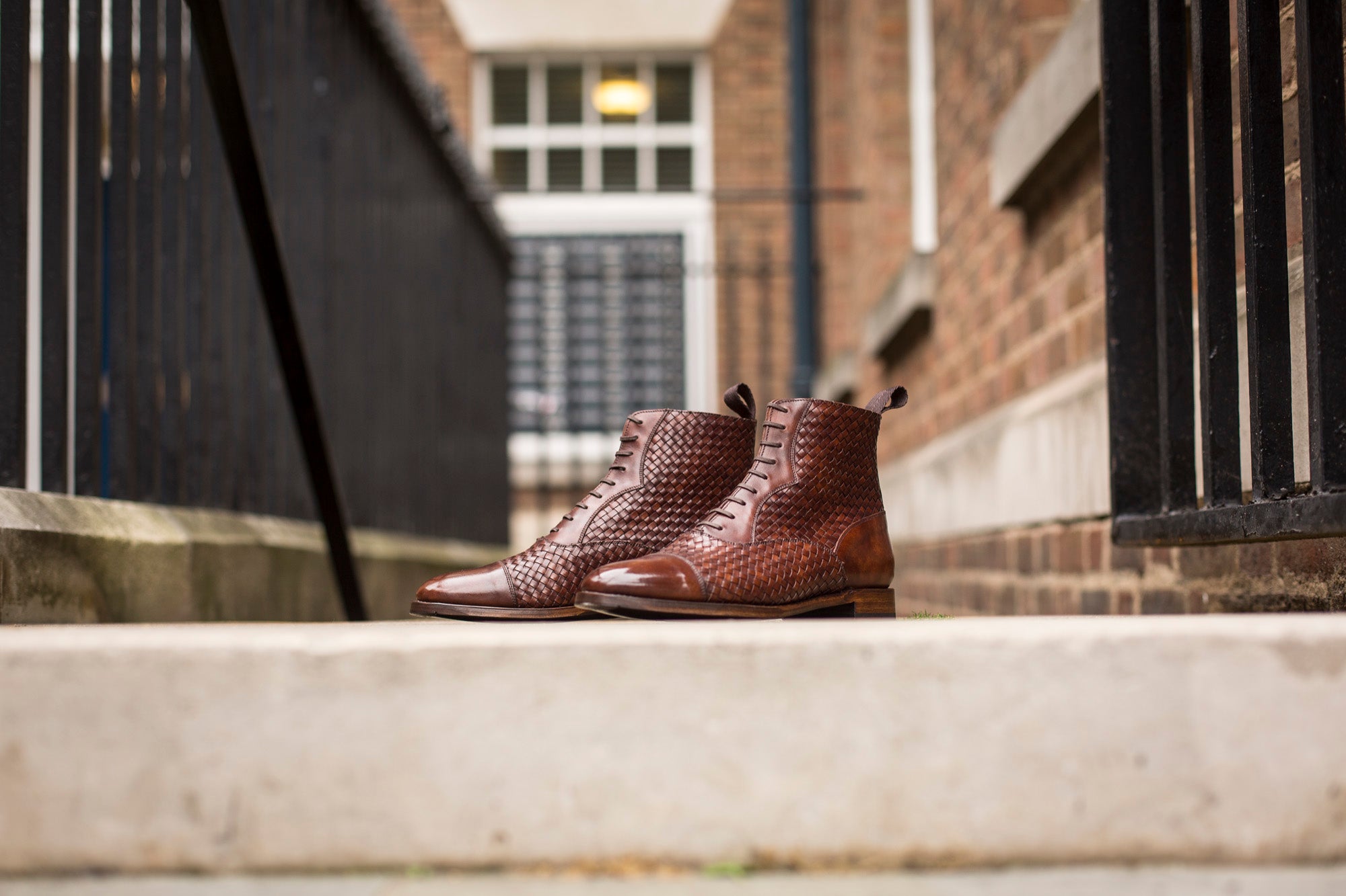 Meadowbrook MTO Walnut Braided Museum Calf TMG Last Antique Single Leather Sole