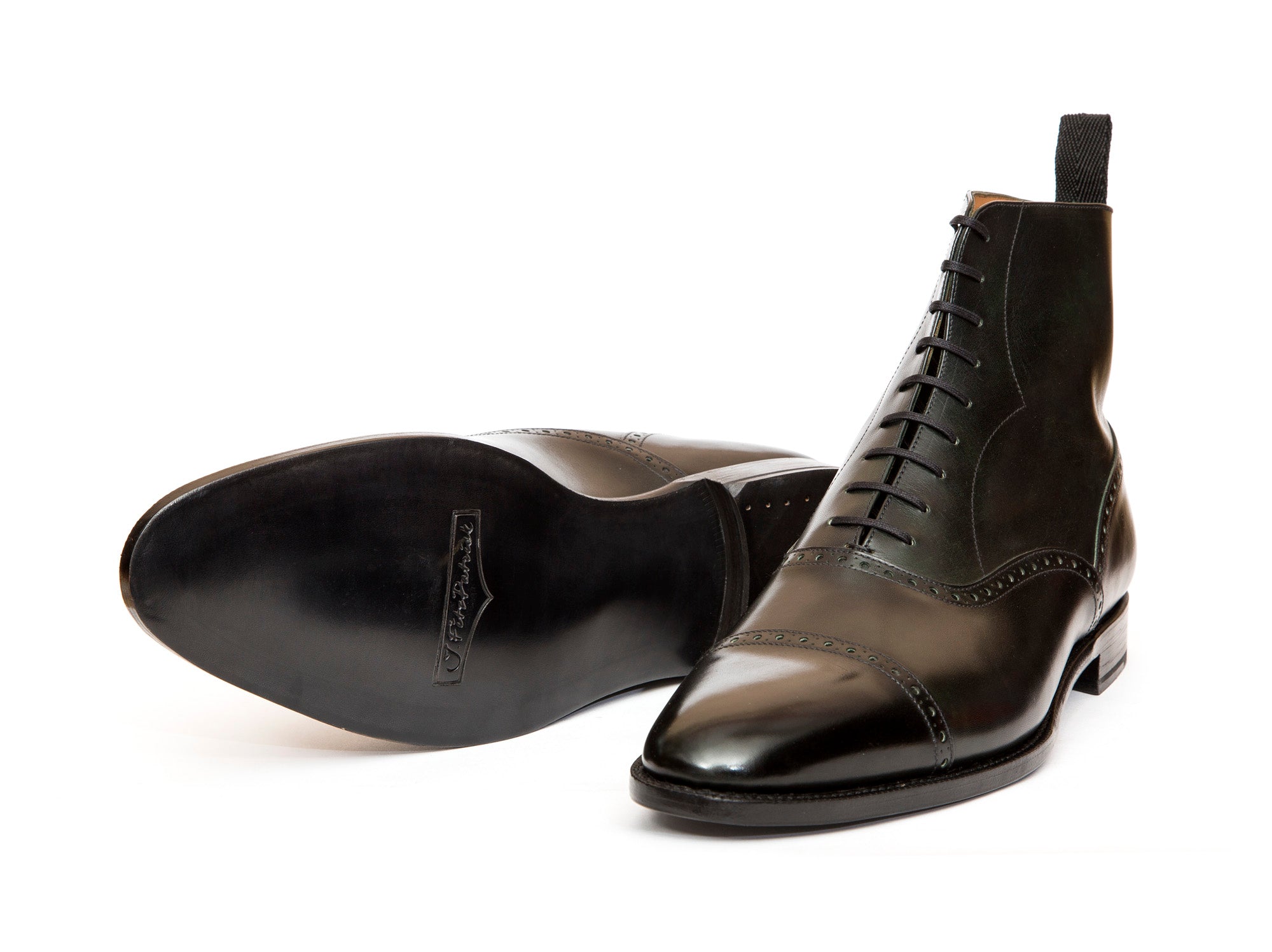 MTO Seaview Dark Green Museum Calf Shoes - TMG Last - Single Leather Sole