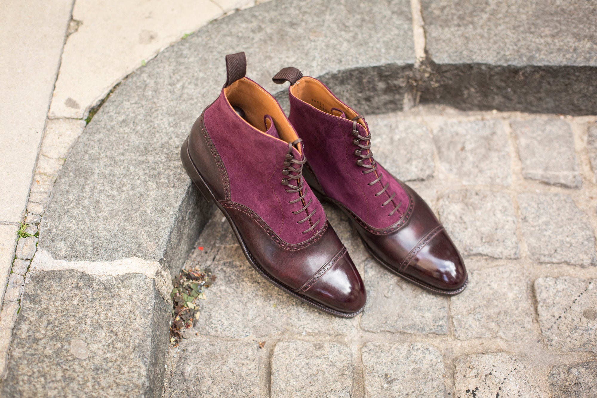 MTO Seaview Plum Museum Calf Regal Purple Suede NGT Last Single Leather Sole - Buy Online.