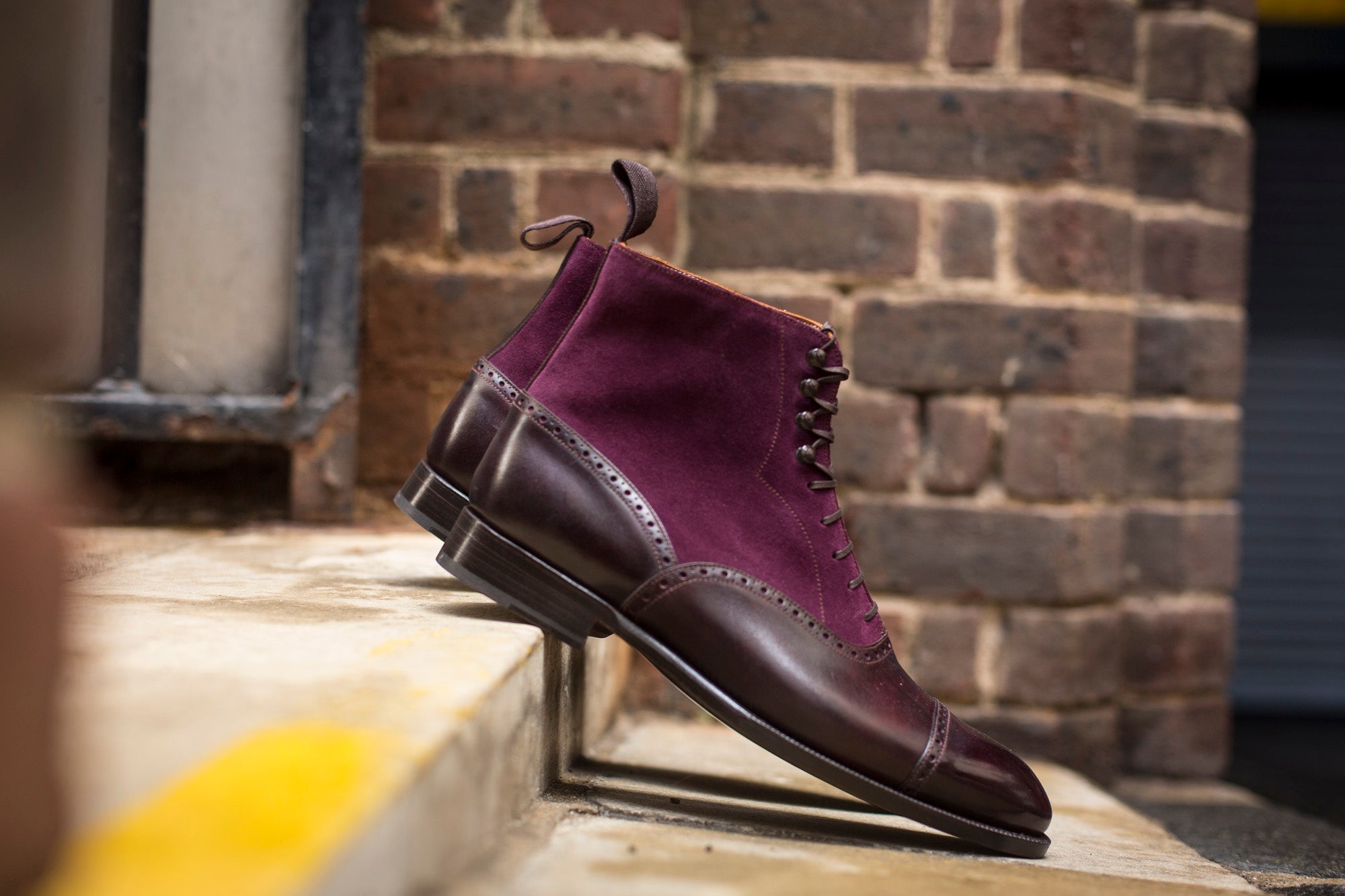 MTO Seaview Plum Museum Calf Regal Purple Suede NGT Last Single Leather Sole - Buy Online.