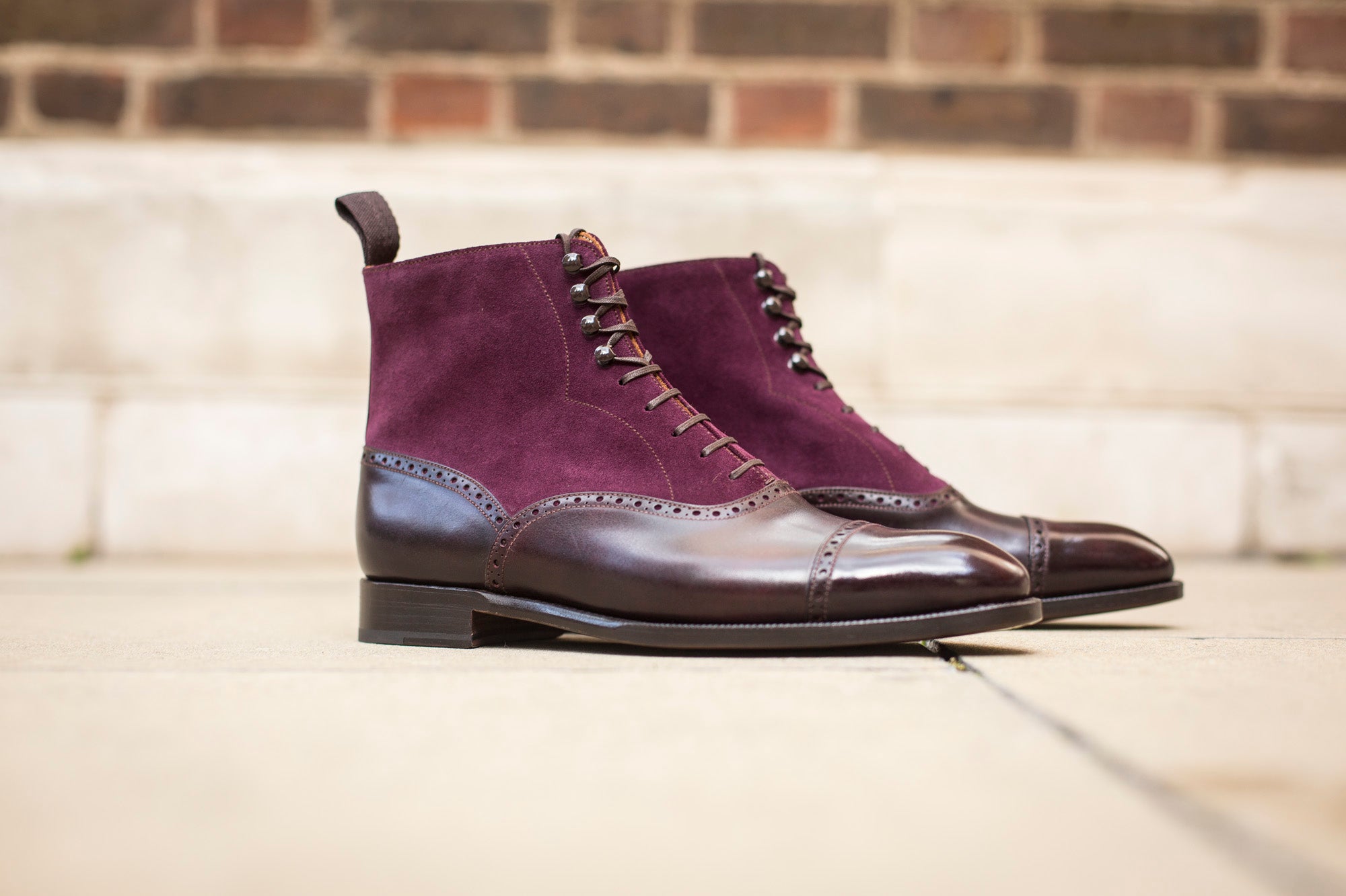 MTO Seaview Plum Museum Calf Regal Purple Suede NGT Last Single Leather Sole - Buy Online.