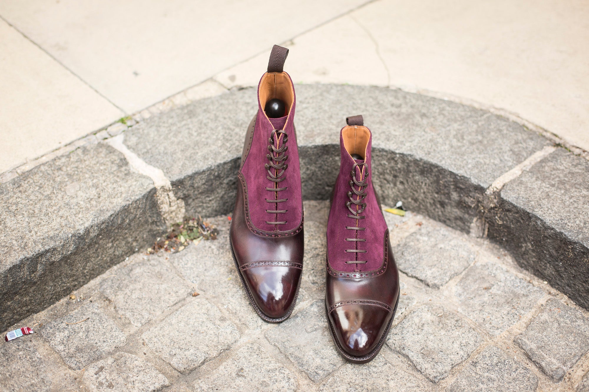 MTO Seaview Plum Museum Calf Regal Purple Suede NGT Last Single Leather Sole - Buy Online.