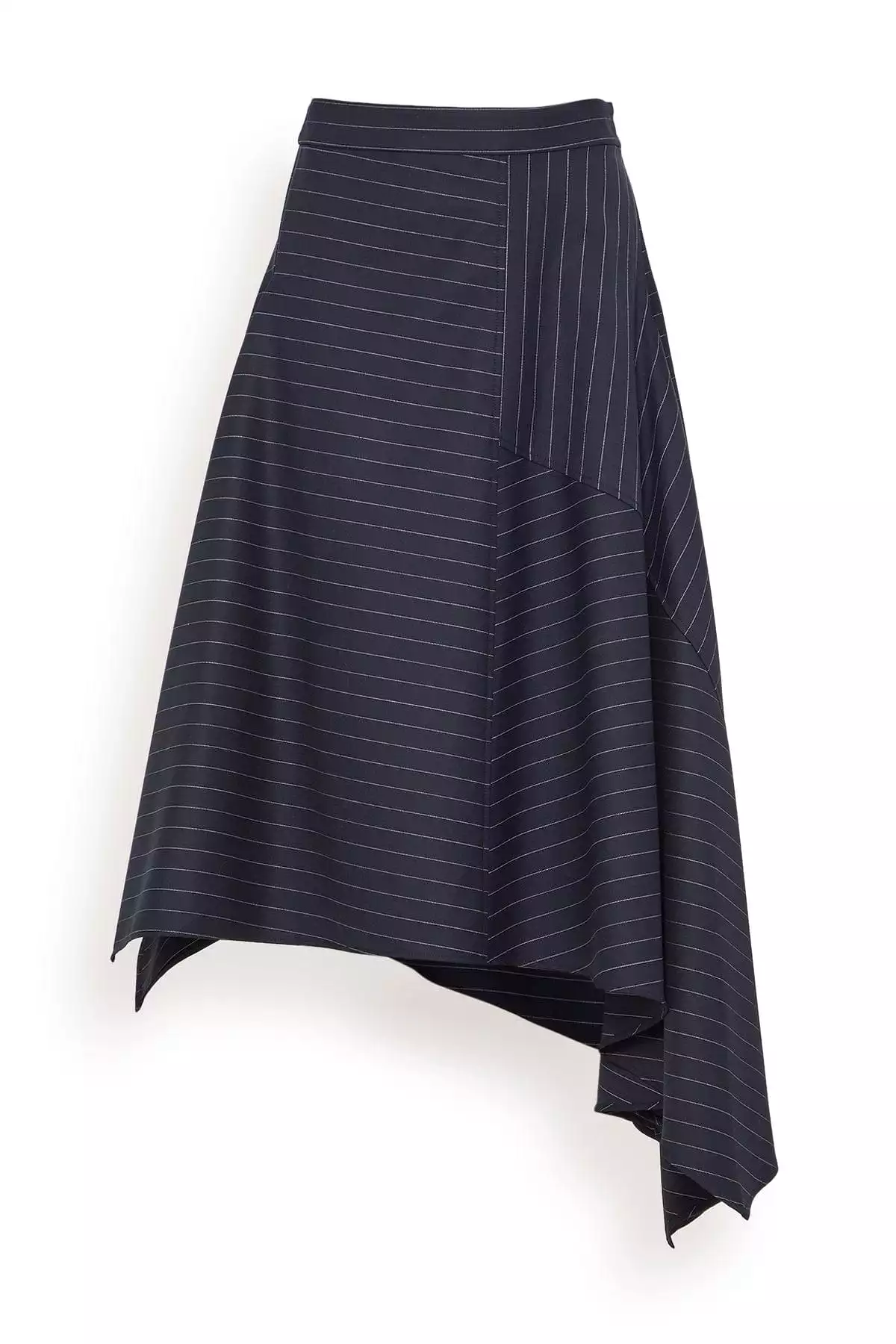 Navy square hem panelled skirt