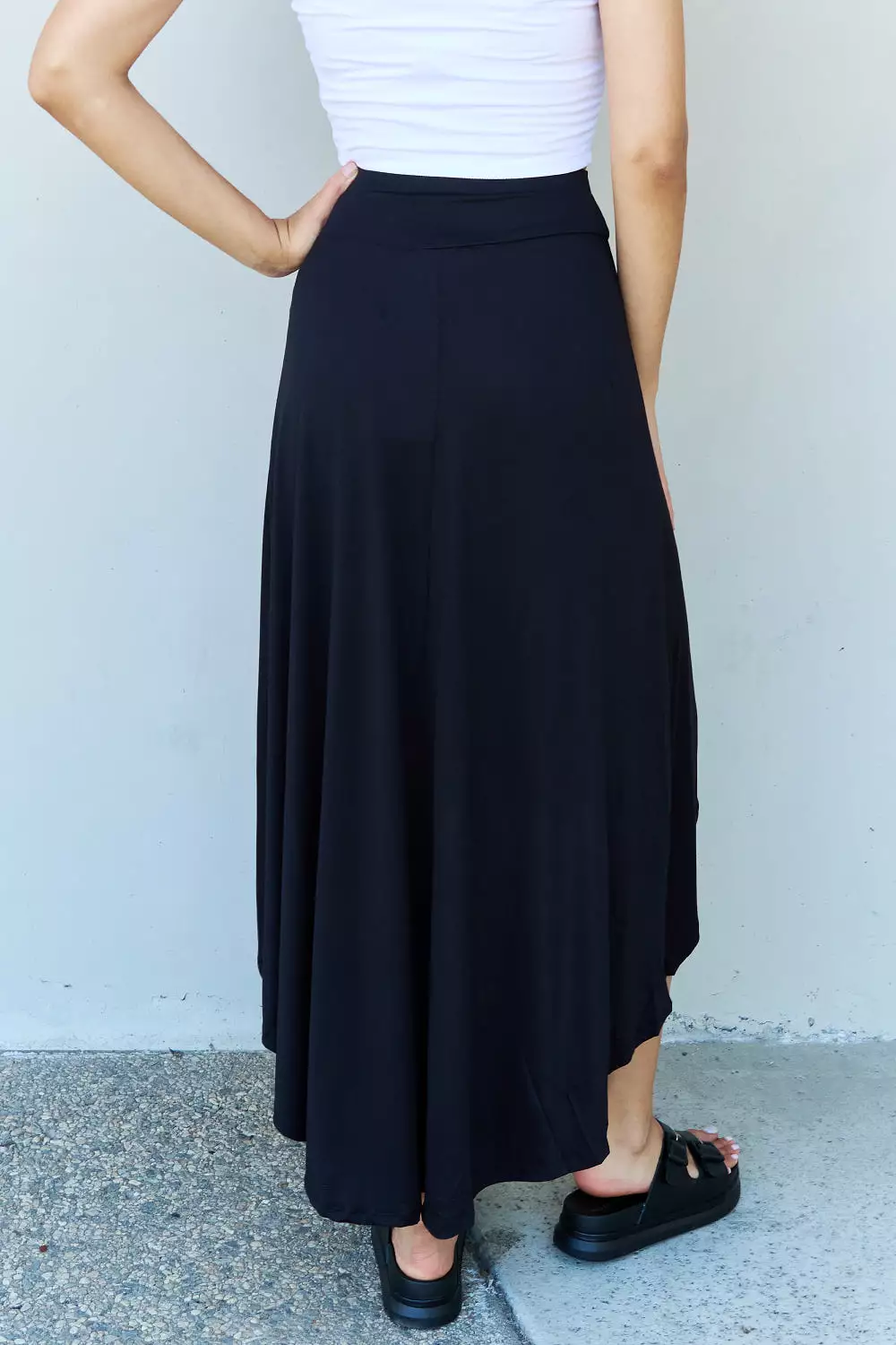 Ninexis Black High Waisted Flare Maxi Skirt - Top Pick