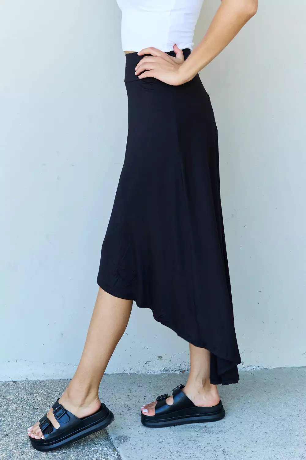 Ninexis Black High Waisted Flare Maxi Skirt - Top Pick