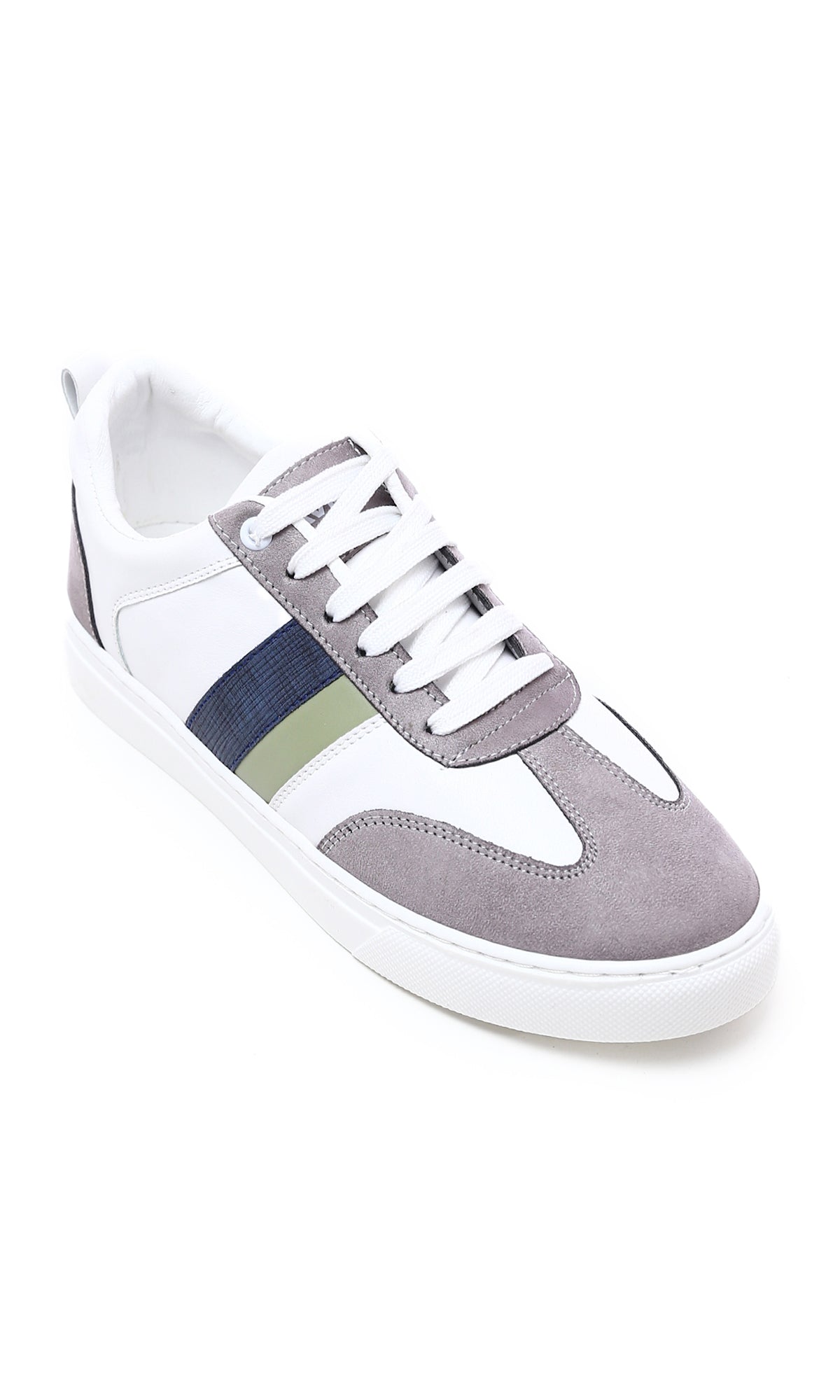 O176721 Casual Shoes - White, Green & Grey