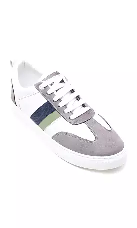 O176721 Casual Shoes - White, Green & Grey