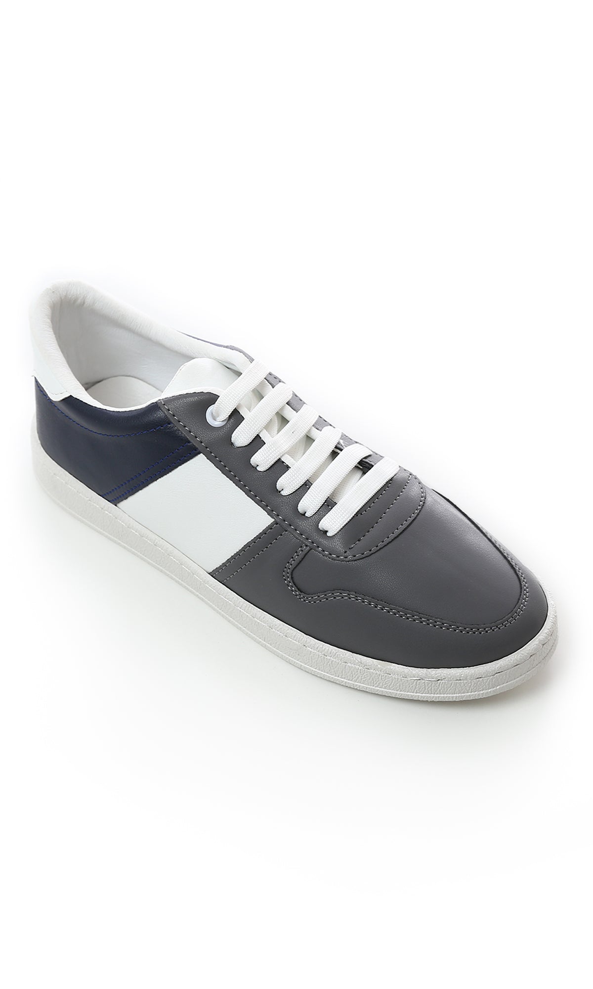 O179078 Casual Shoes - Dark Grey, White & Navy Blue