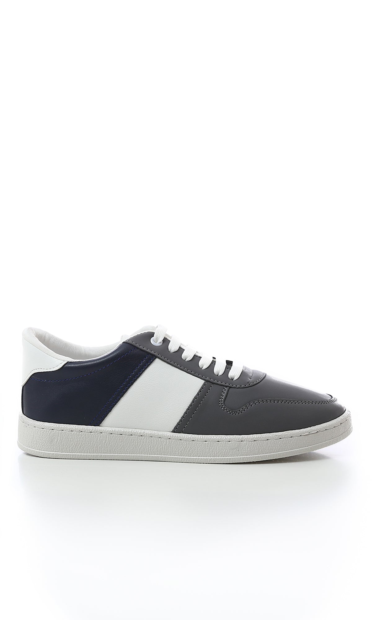 O179078 Casual Shoes - Dark Grey, White & Navy Blue