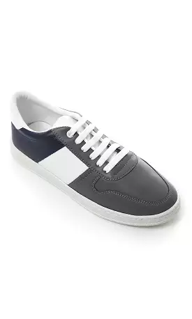 O179078 Casual Shoes - Dark Grey, White & Navy Blue