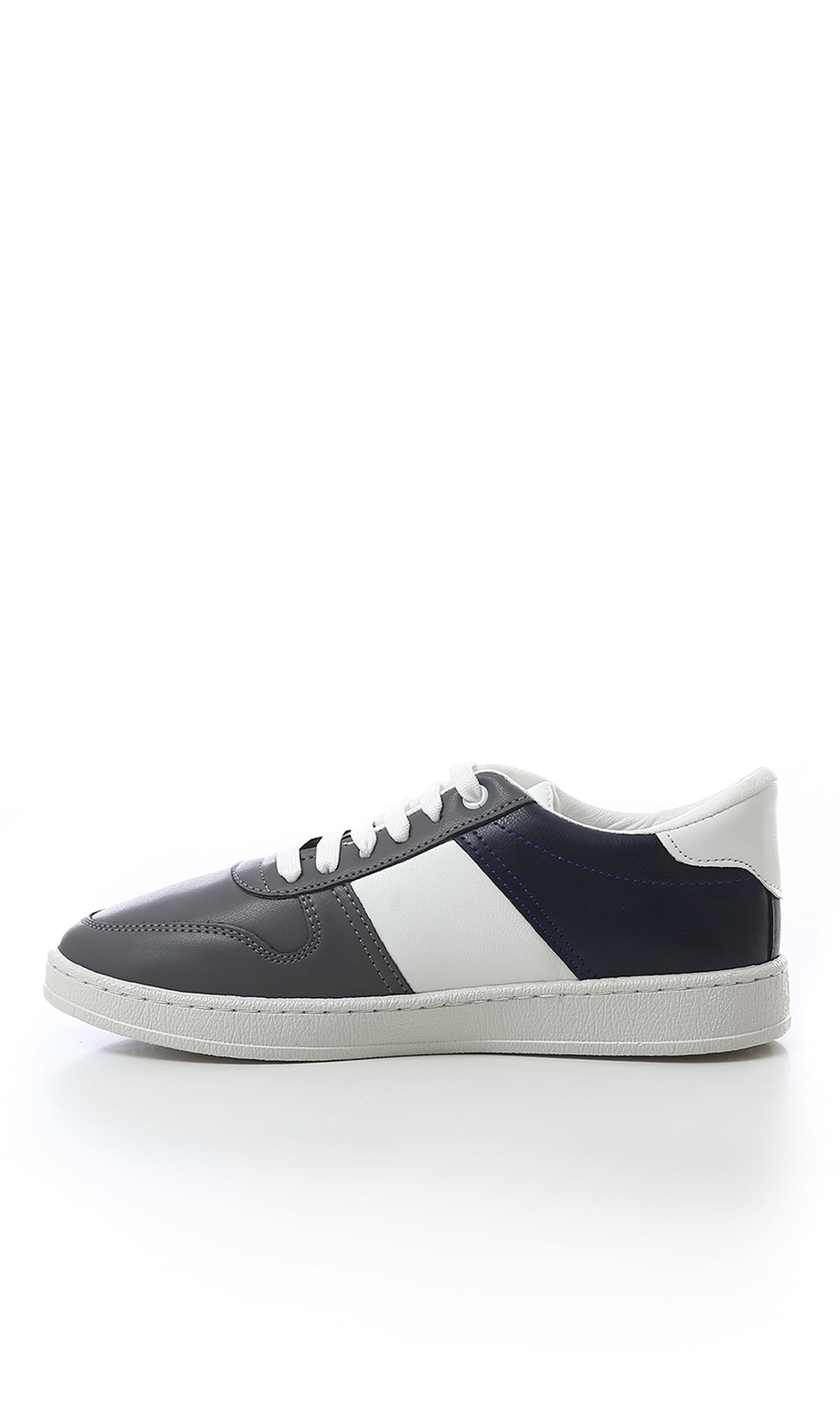 O179078 Casual Shoes - Dark Grey, White & Navy Blue