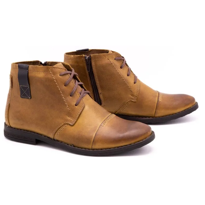 Olivier Winter men's red, brown, and yellow boots - 315MP.