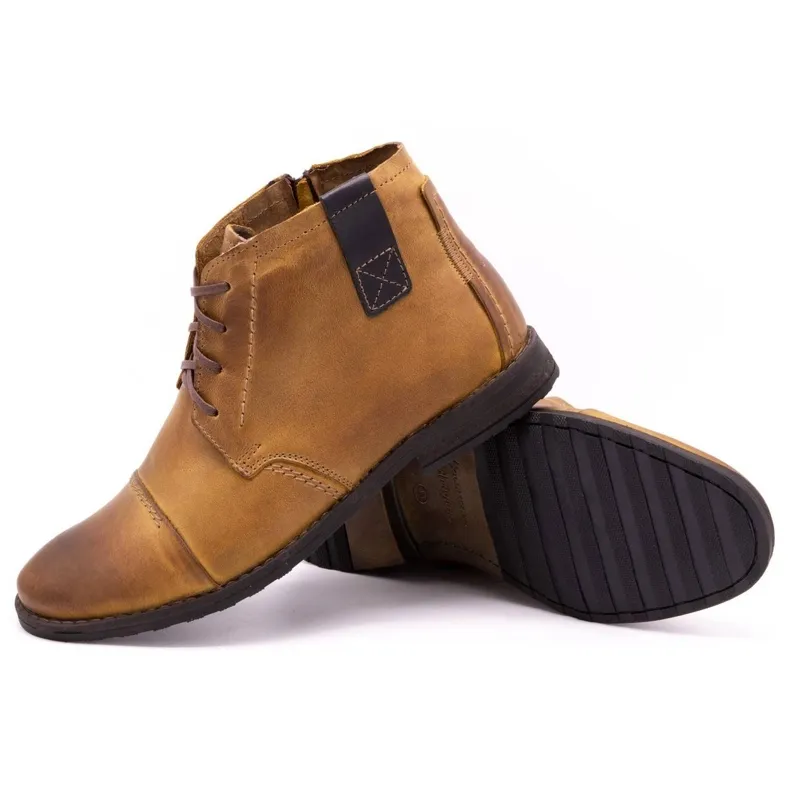 Olivier Winter men's red, brown, and yellow boots - 315MP.