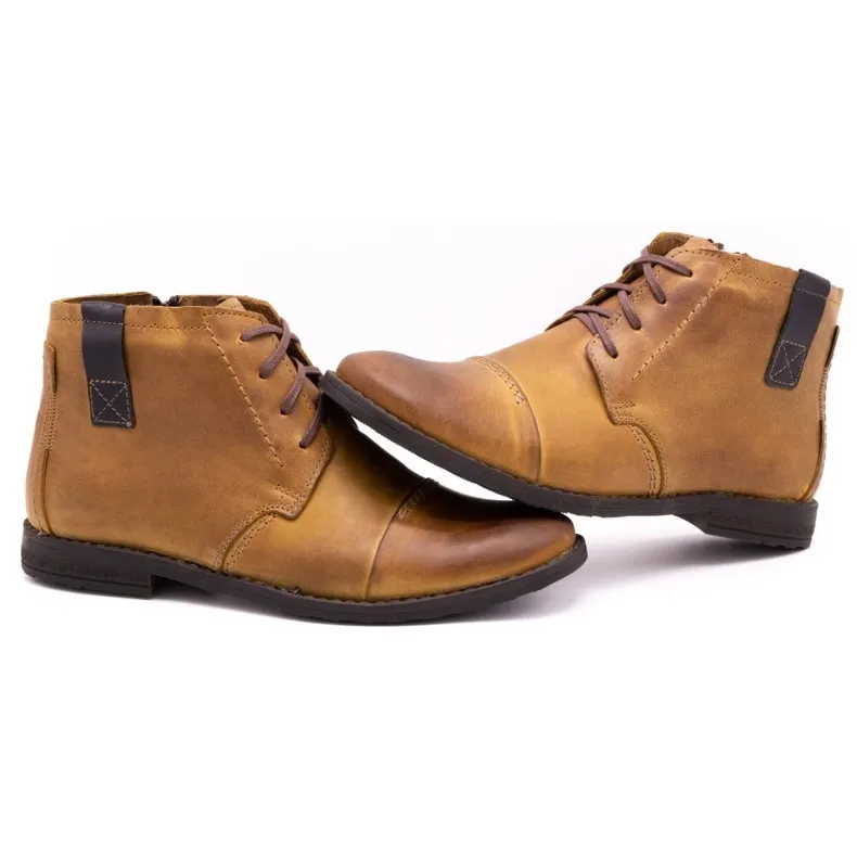 Olivier Winter men's red, brown, and yellow boots - 315MP.