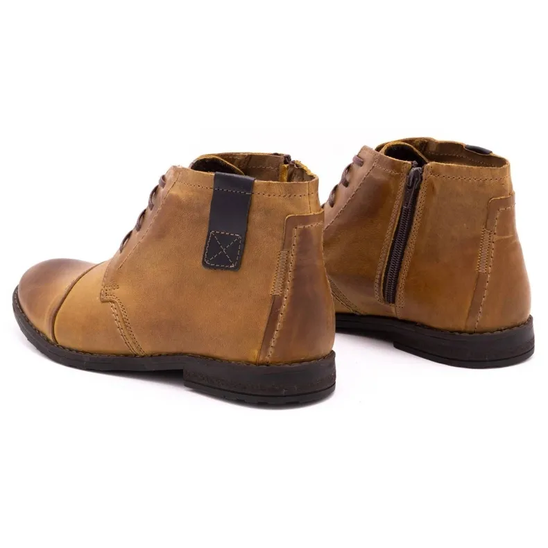 Olivier Winter men's red, brown, and yellow boots - 315MP.