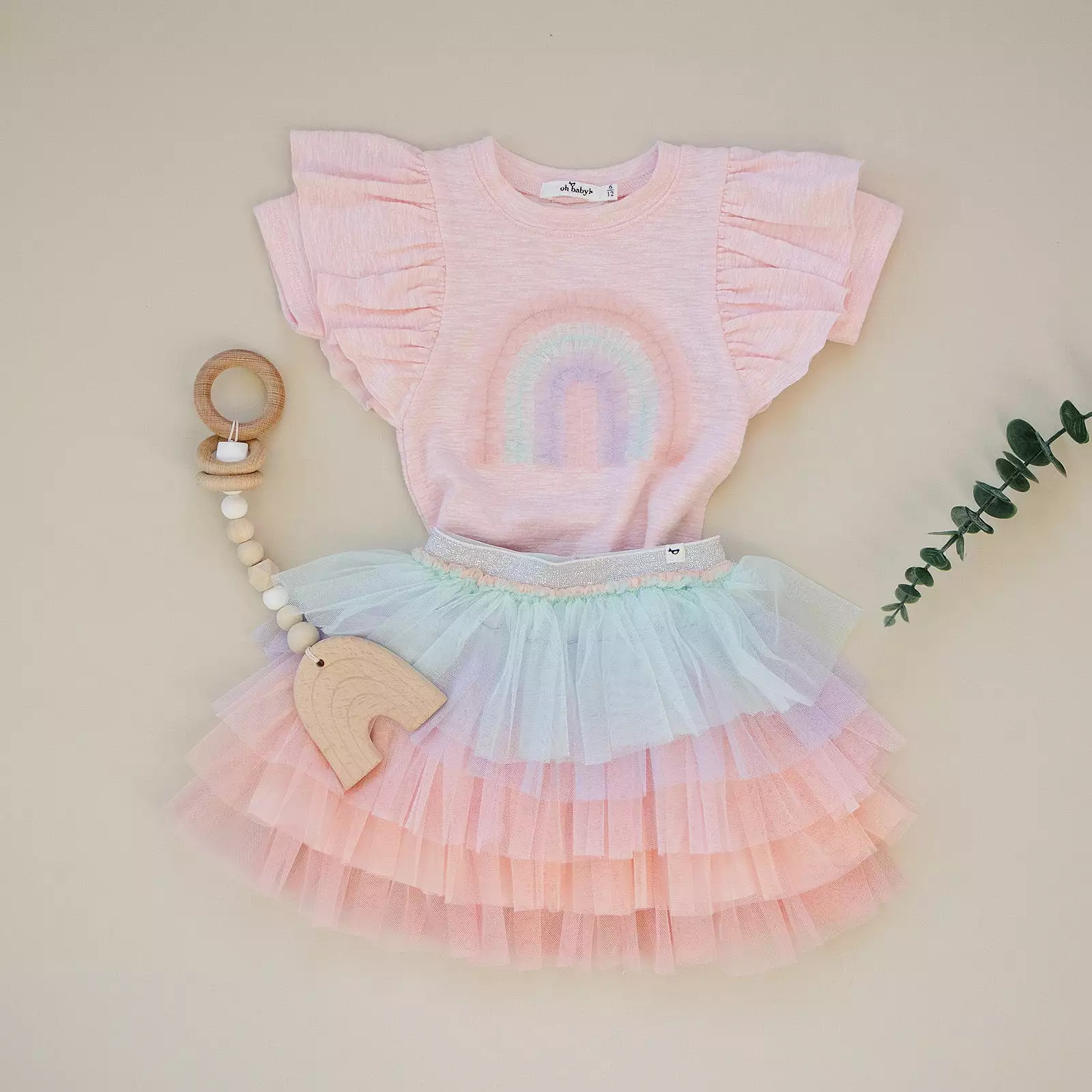 Ombre Layered Skirt - Mint Sherbet for Babies