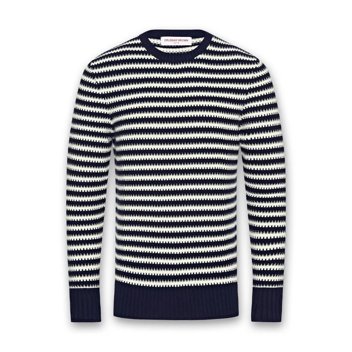 Orlebar Brown - Ned Navy/White Sand Striped Jumper