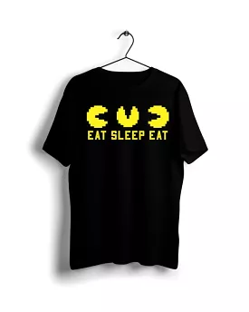 Pac Man T-shirt black - Digital Graphics Basic, Eat Sleep Eat