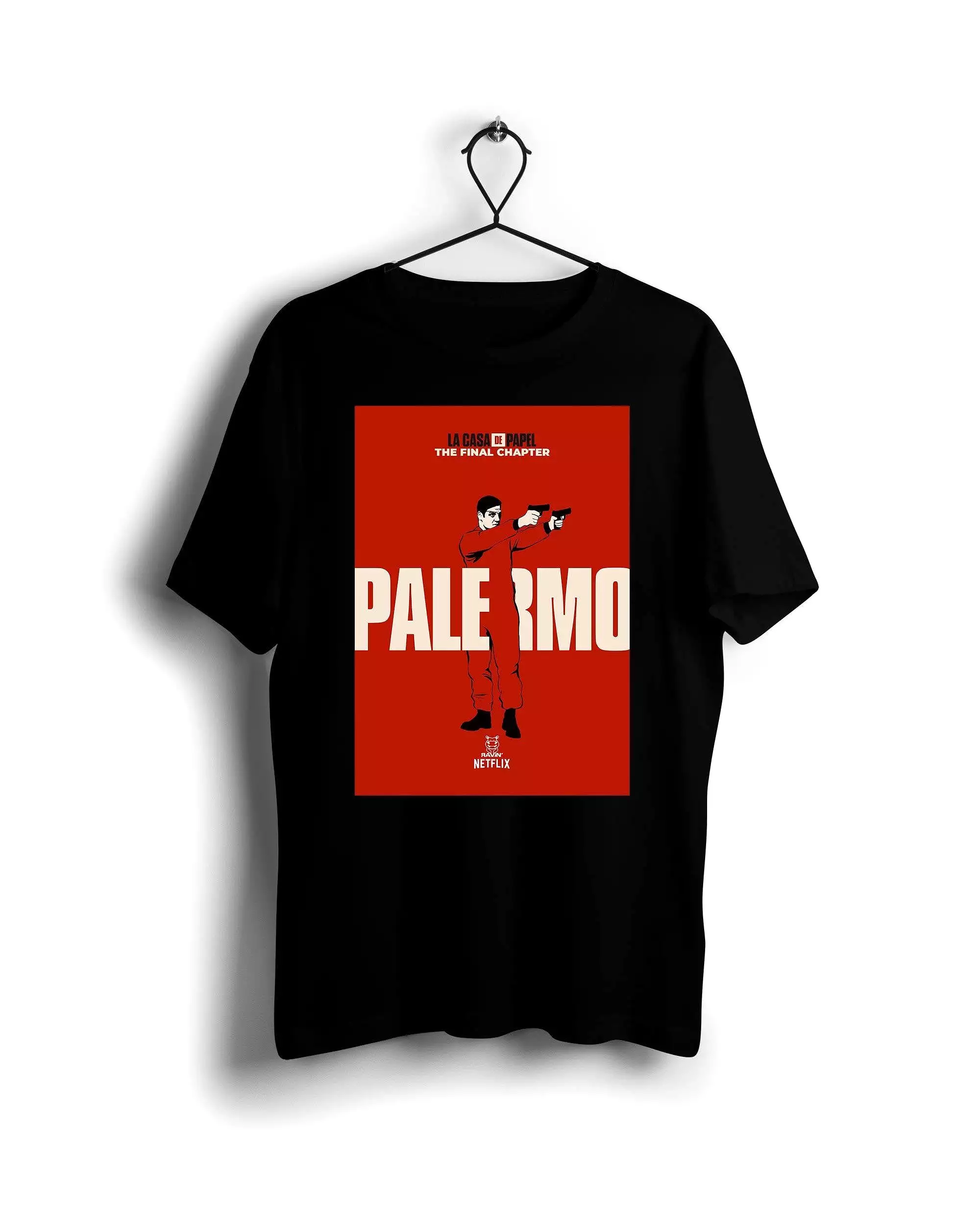 Palermo Casa de Papel T-shirt Black - Digital Graphics