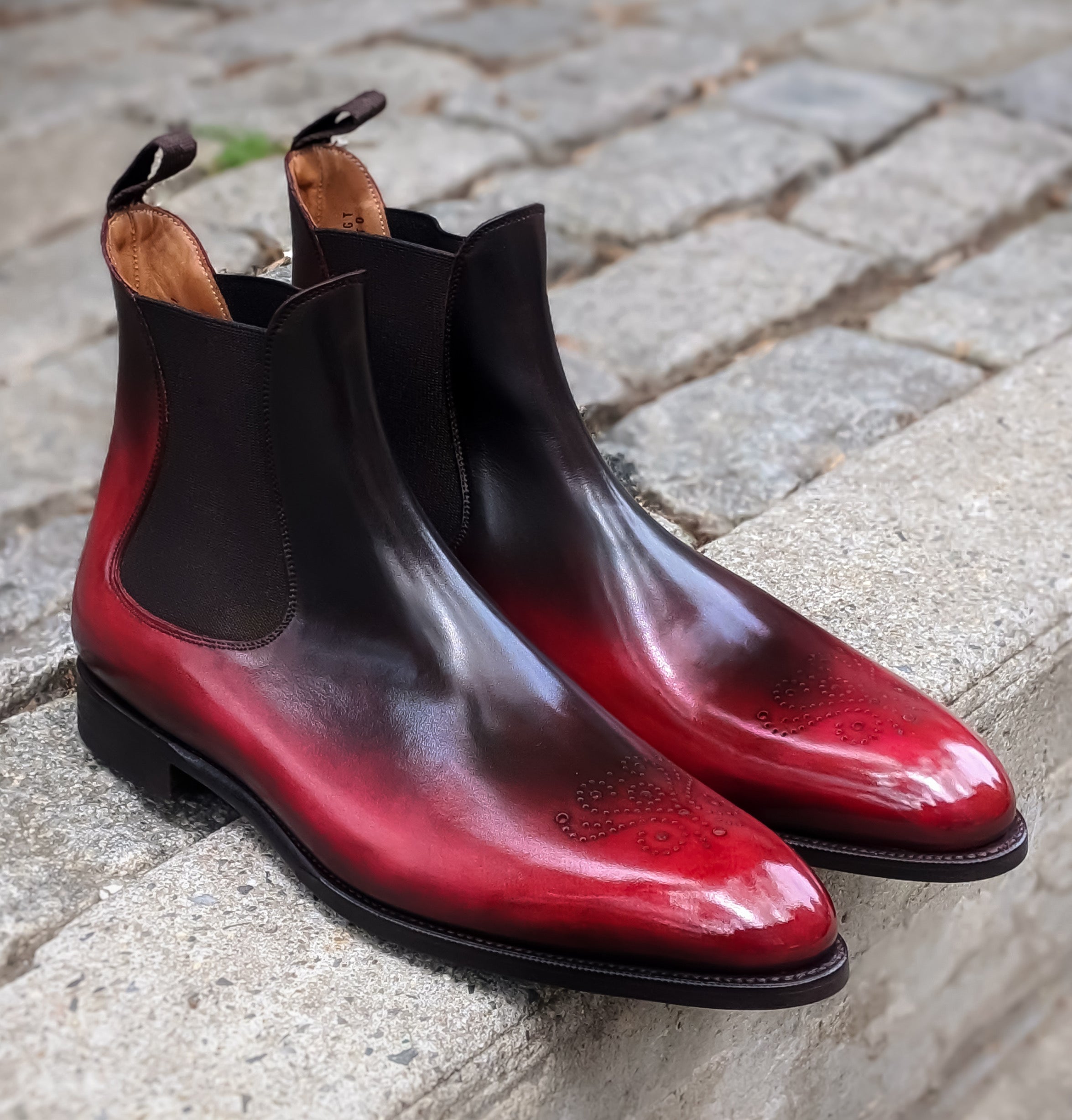 Patina Reverse Red Highland MTO - Customizable Leather Shoes