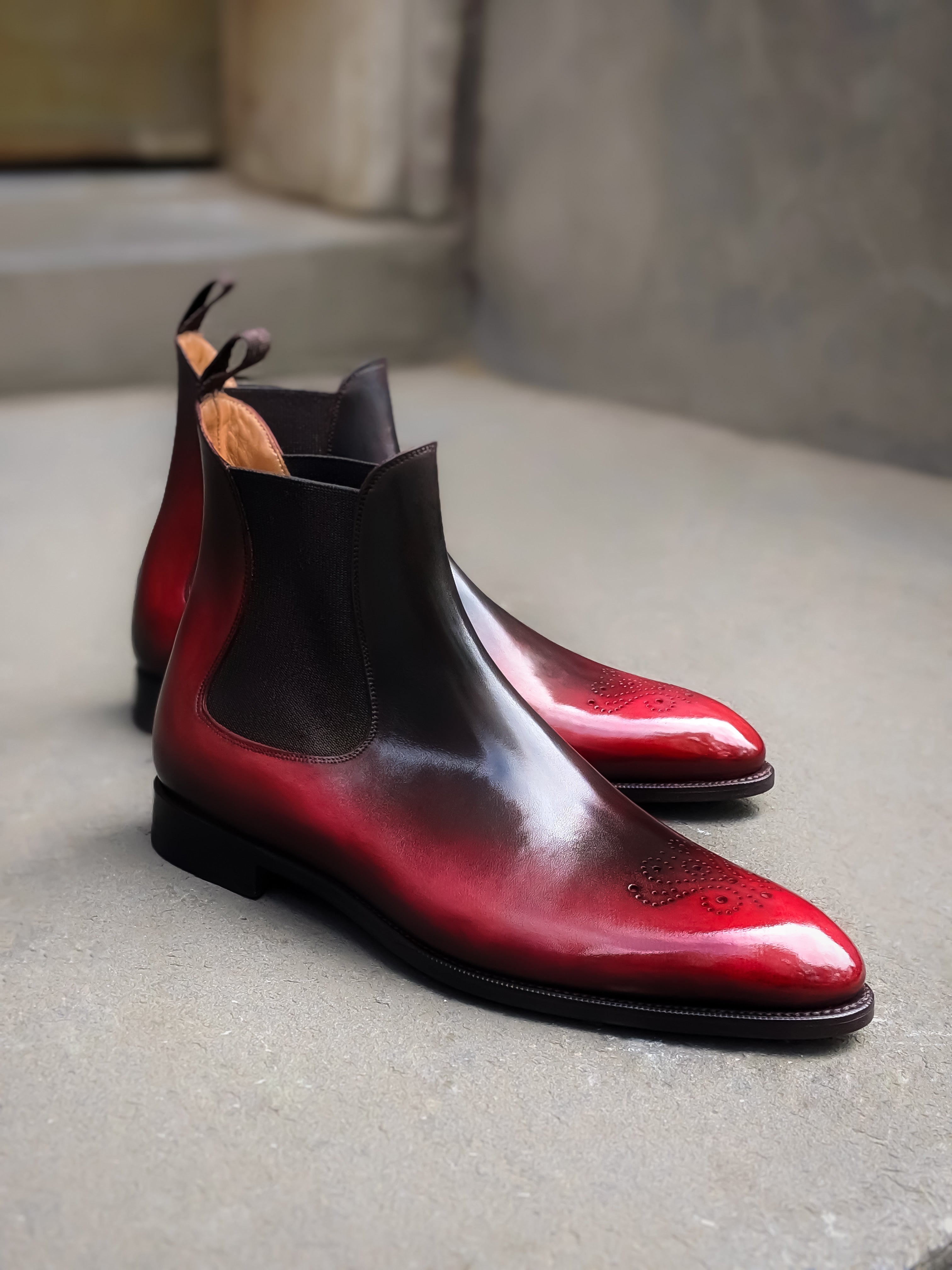 Patina Reverse Red Highland MTO - Customizable Leather Shoes