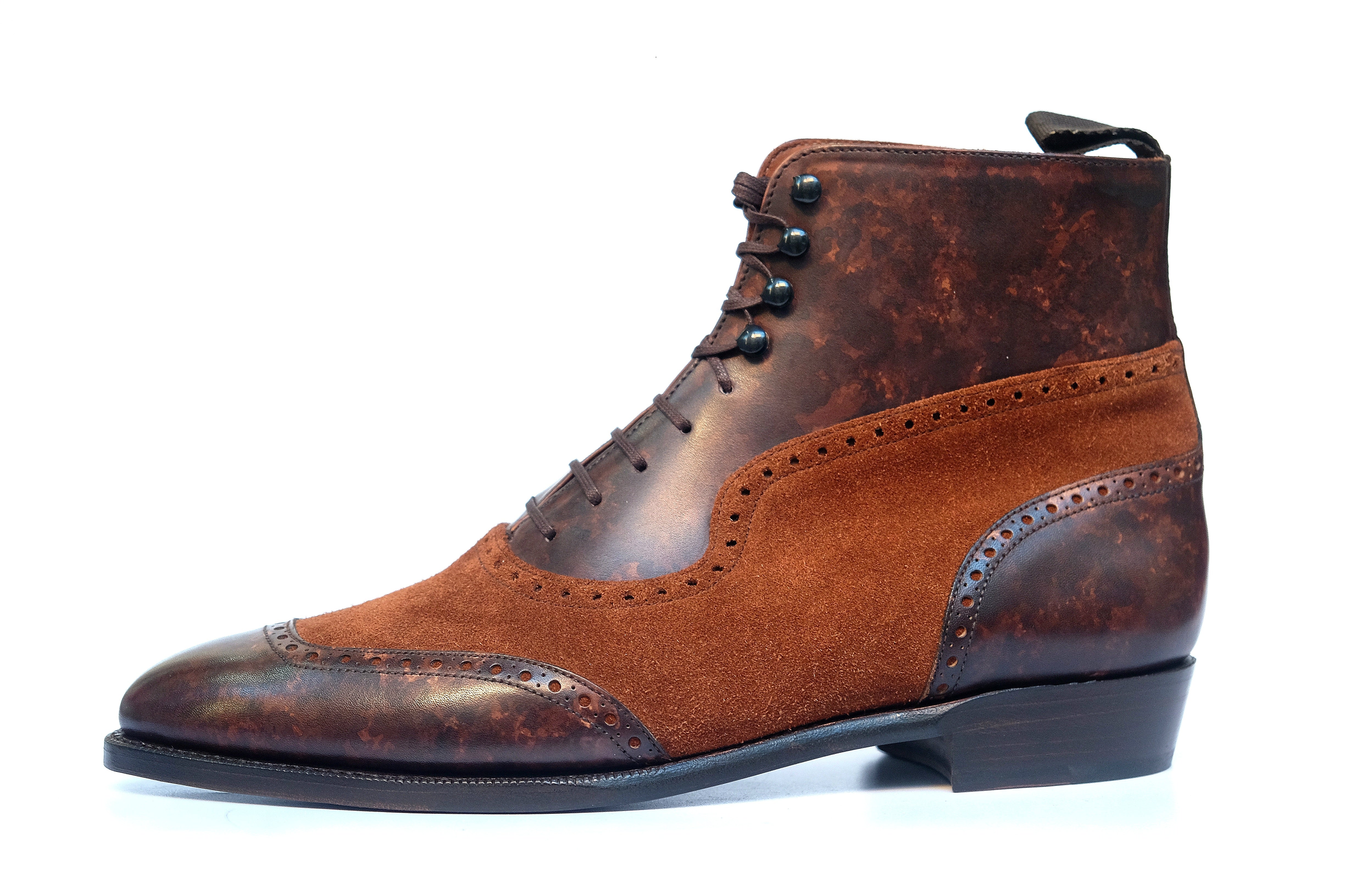 Pinehurst dark brown marble patina snuff suede