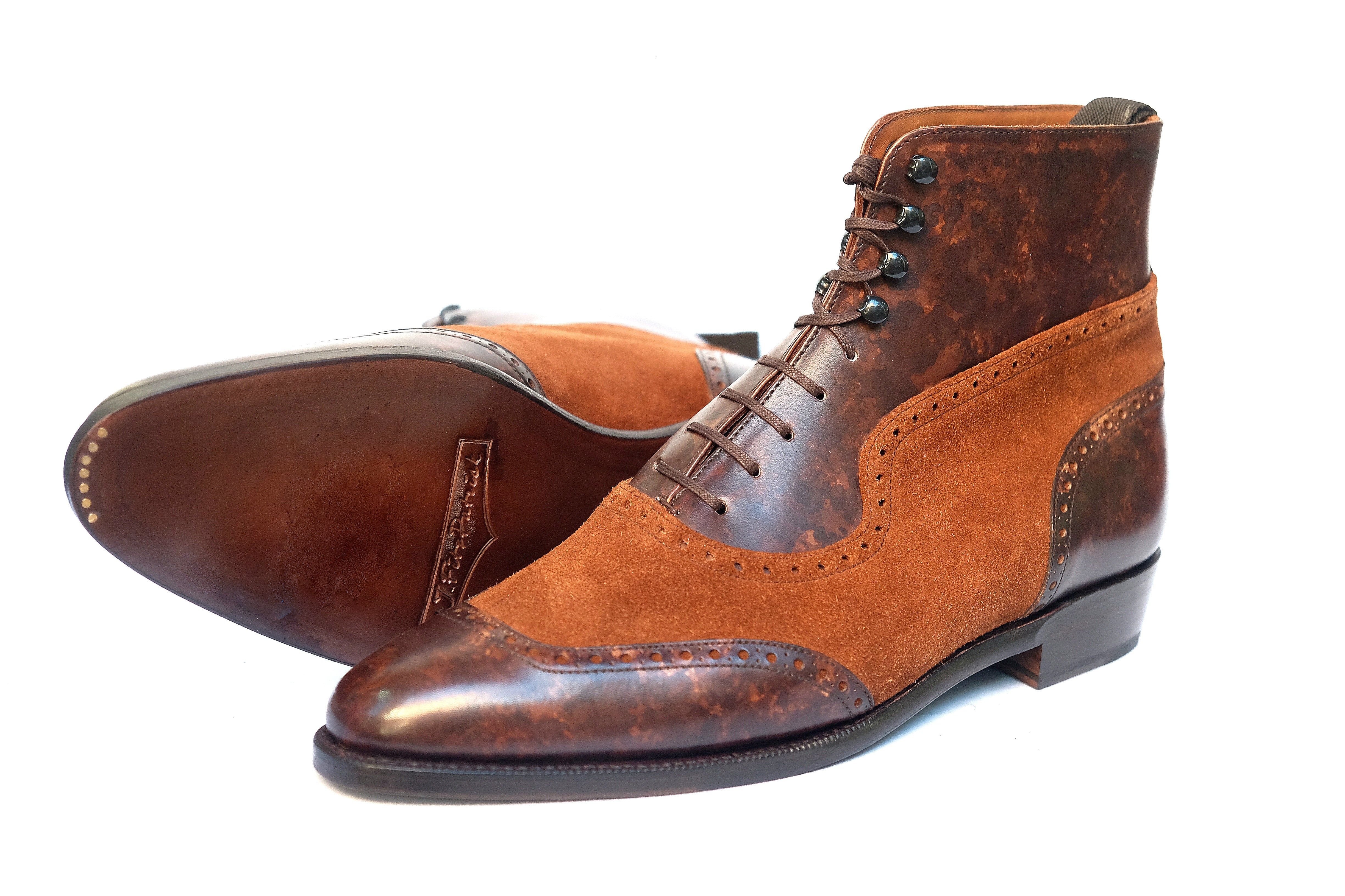 Pinehurst dark brown marble patina snuff suede