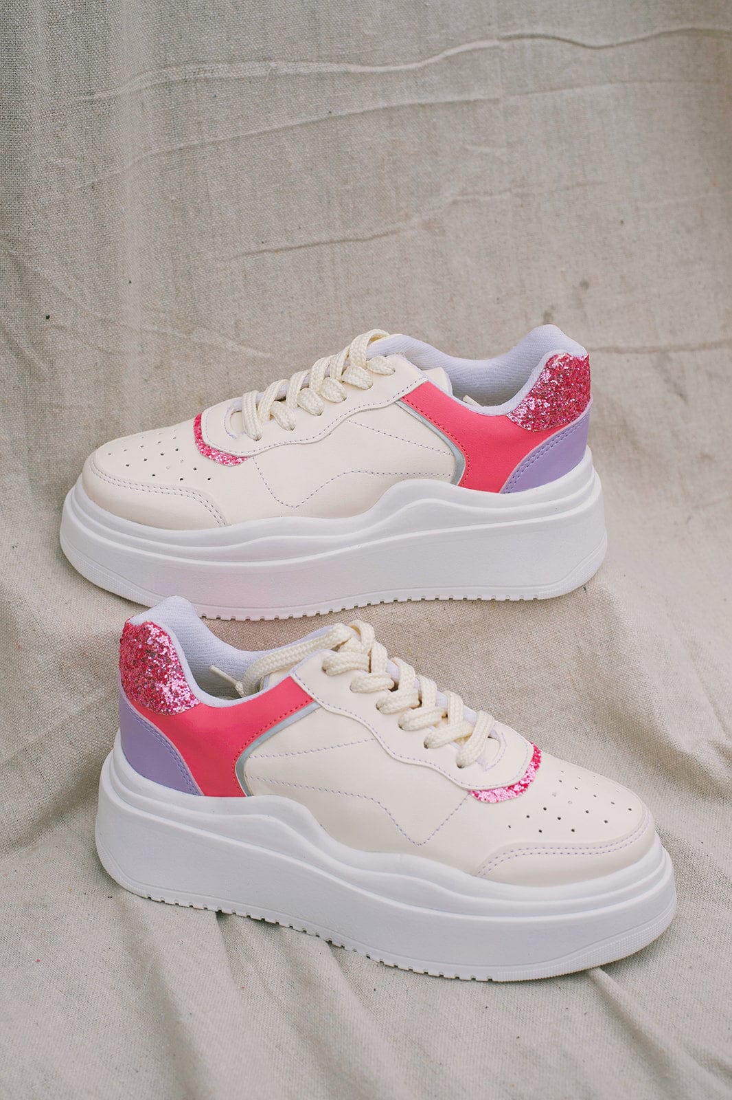 Pink Detail Platform Sneakers - Google SEO