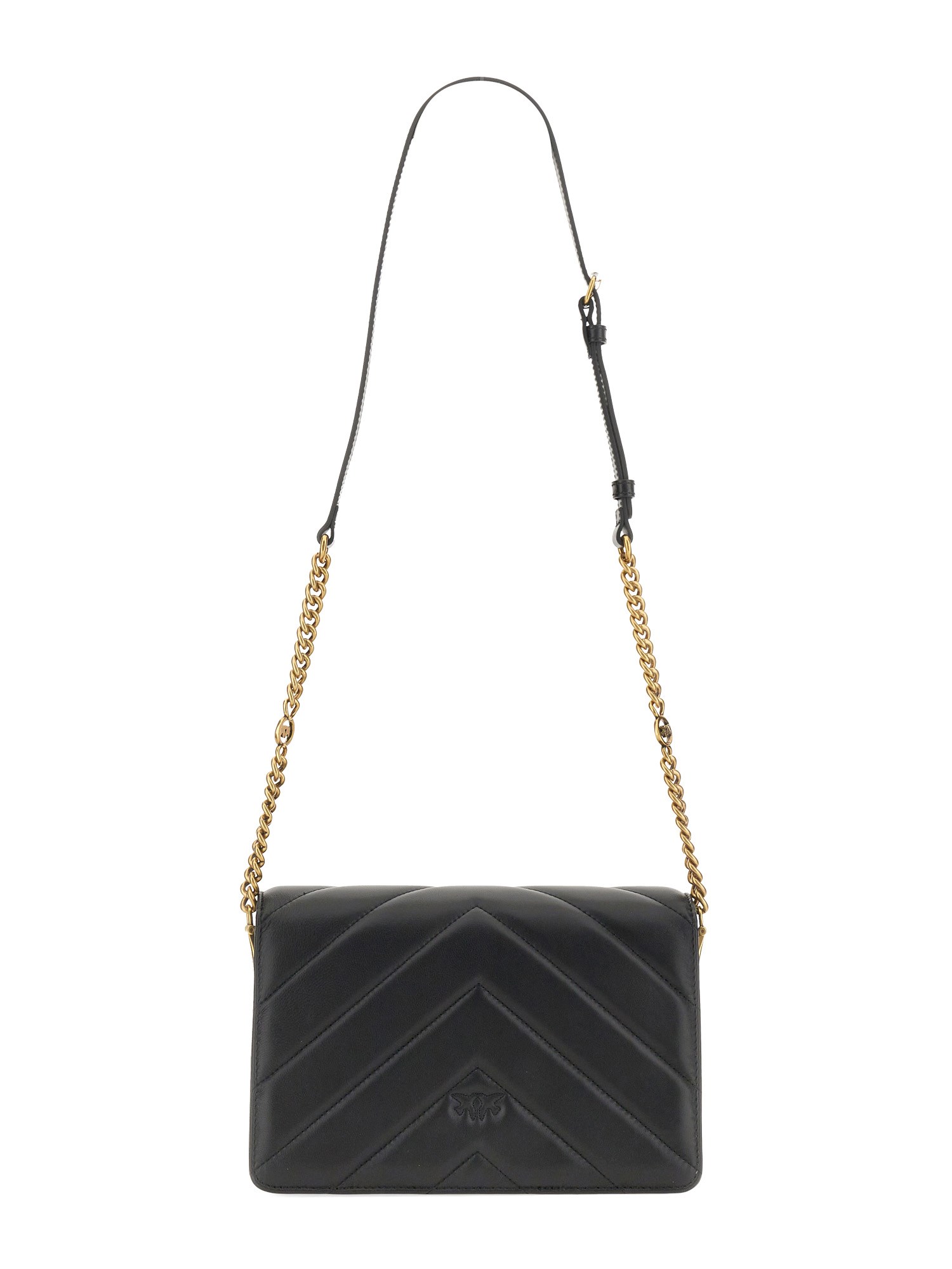 PINKO    CLASSIC LOVE CLICK BAG IN QUILTED NAPPA LEATHER WITH CHEVRON PATTERN