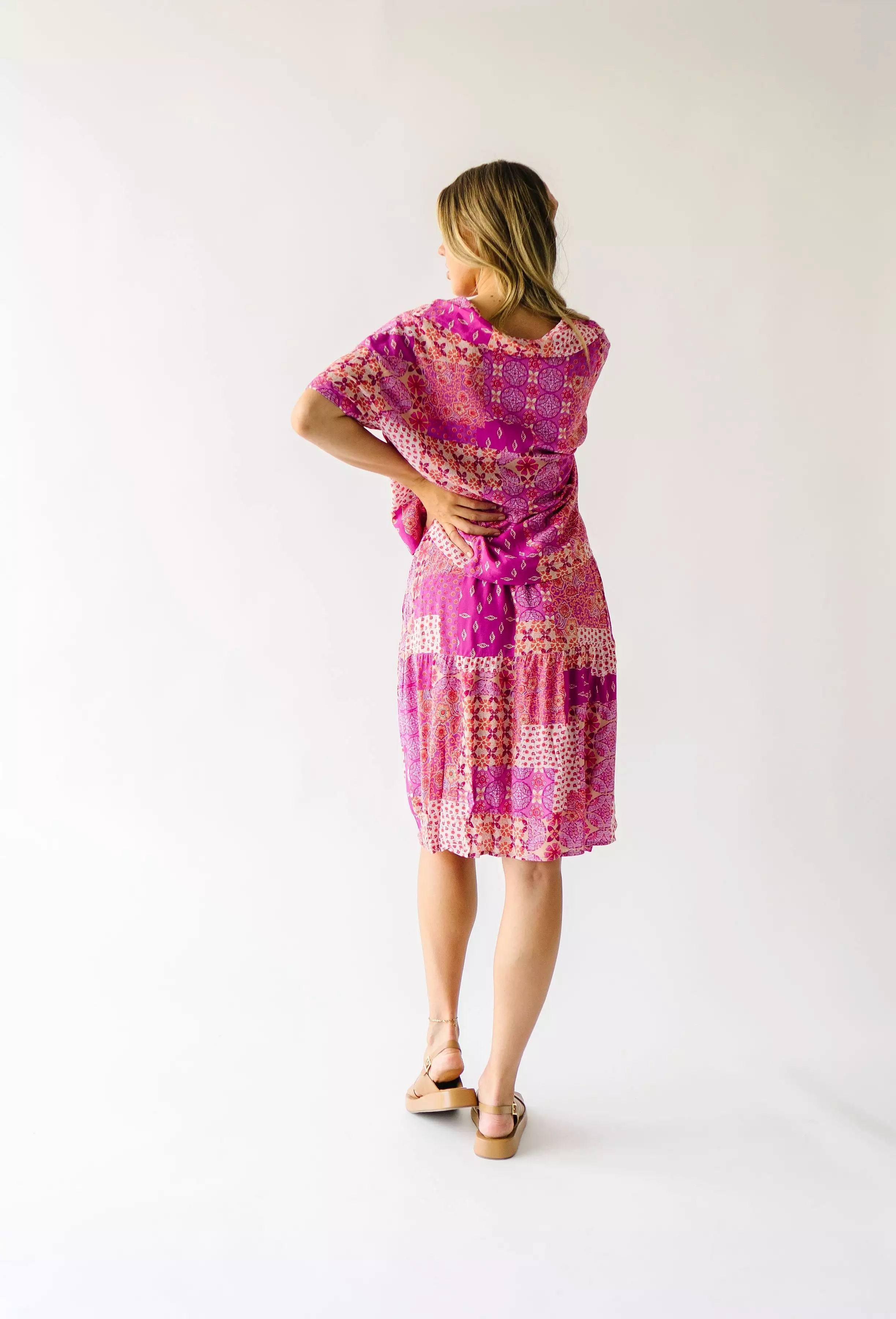 Piper & Scoot San Lucas Patchwork Skirt Fuchsia