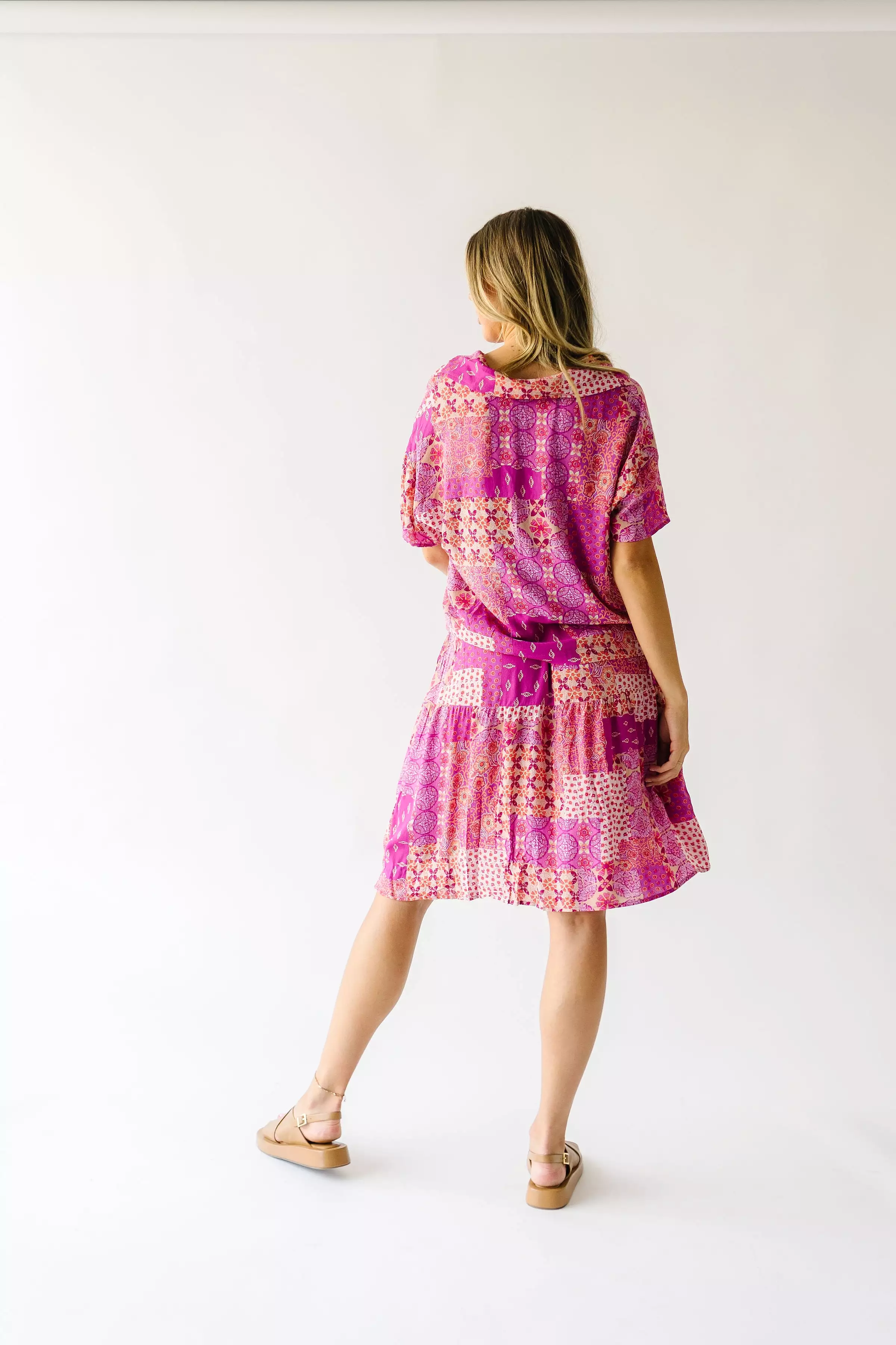 Piper & Scoot San Lucas Patchwork Skirt Fuchsia