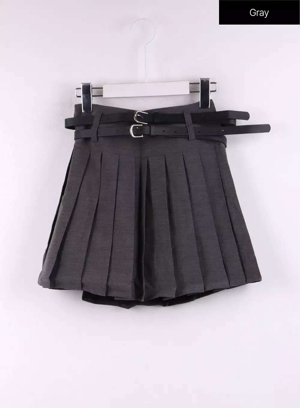 Pleated Mini Skirt Set CJ431 with Belt