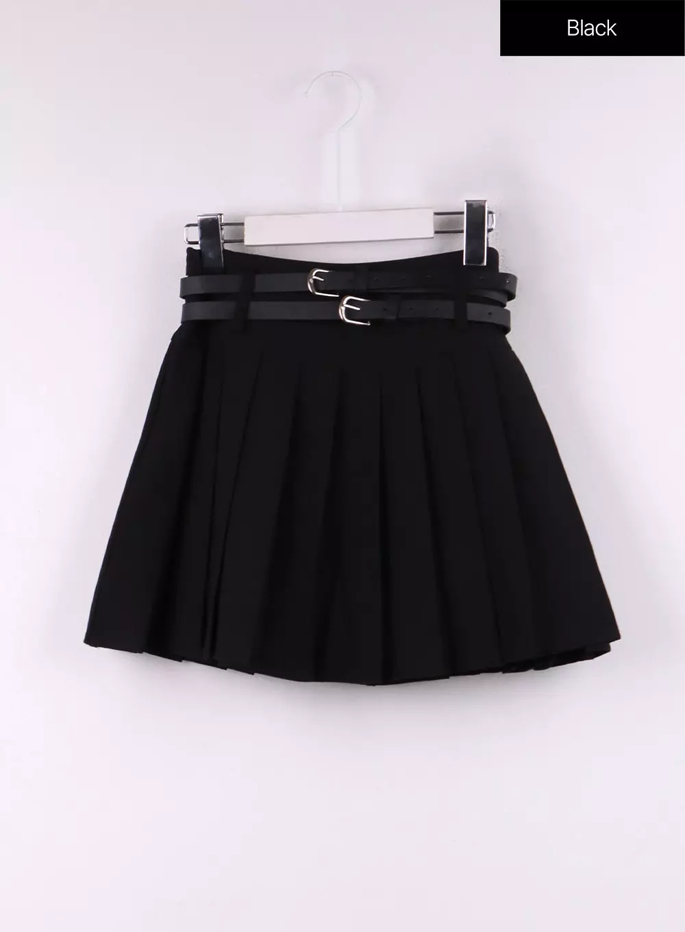 Pleated Mini Skirt Set CJ431 with Belt