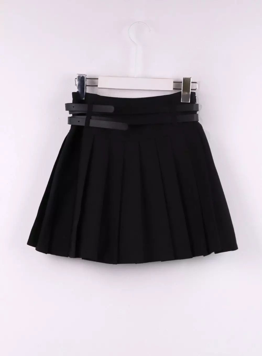 Pleated Mini Skirt Set CJ431 with Belt