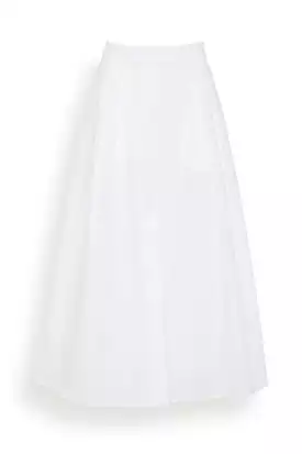 Popular White Poplin Skirt