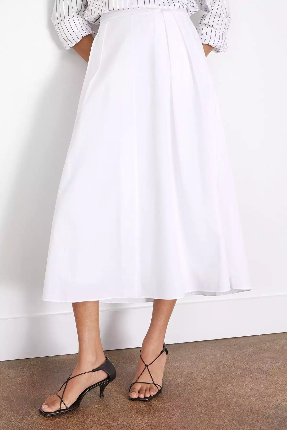 Popular White Poplin Skirt