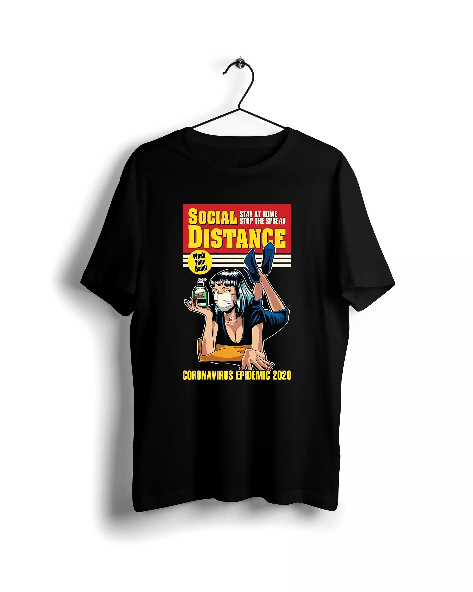 Pulp Fiction Corona T-shirt - Black Digital Graphics