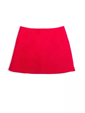 Punkwasp Berry Linen Dart Skirt