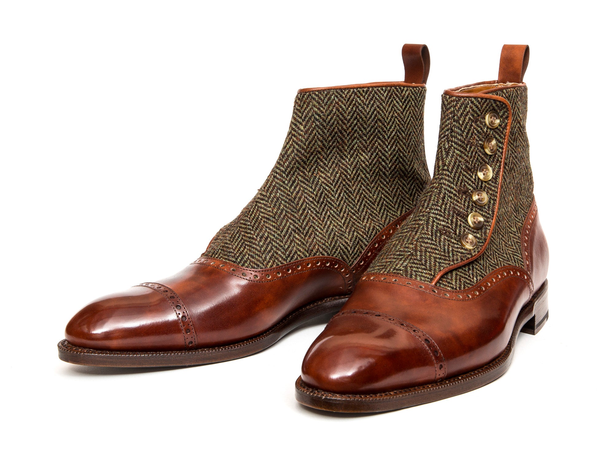 Puyallup Gold Museum Calf Forest Tweed NGT Last Single Leather Sole