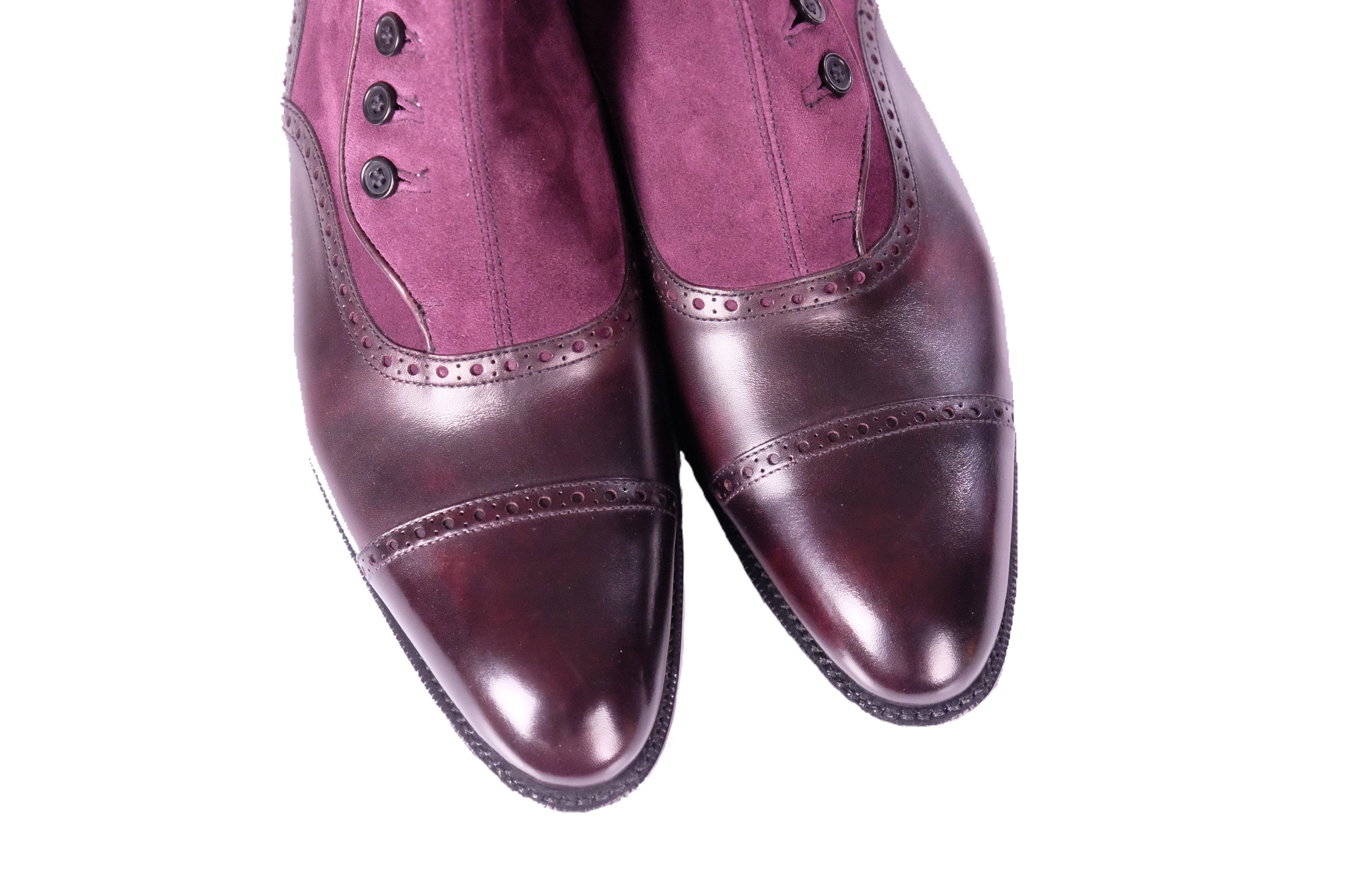 Puyallup MTO Plum Museum Calf Regal Purple Suede NGT Last Single Leather Sole - Buy Now