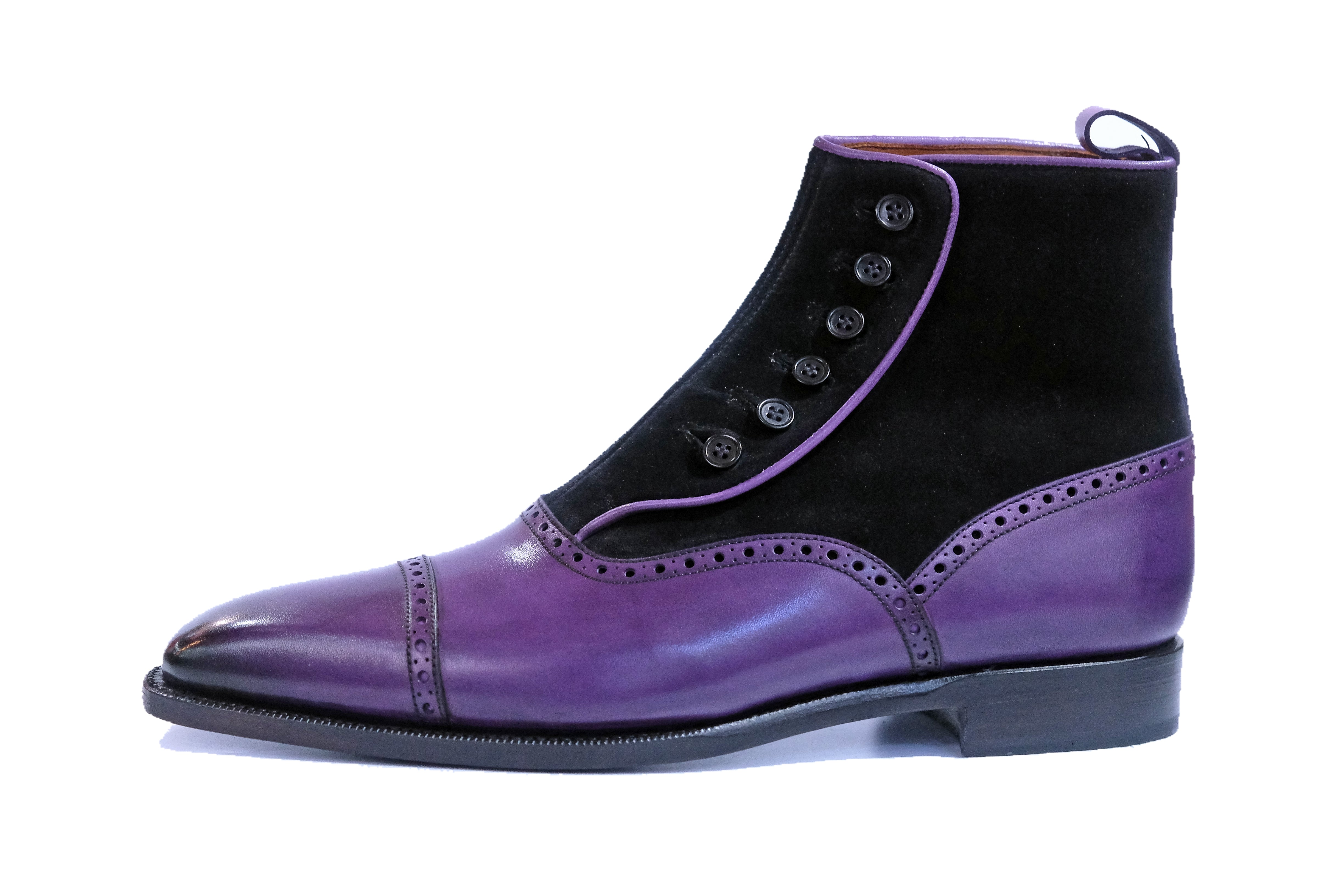 Puyallup - MTO - Purple Calf / Black Suede - LPB Last - Single Leather Sole