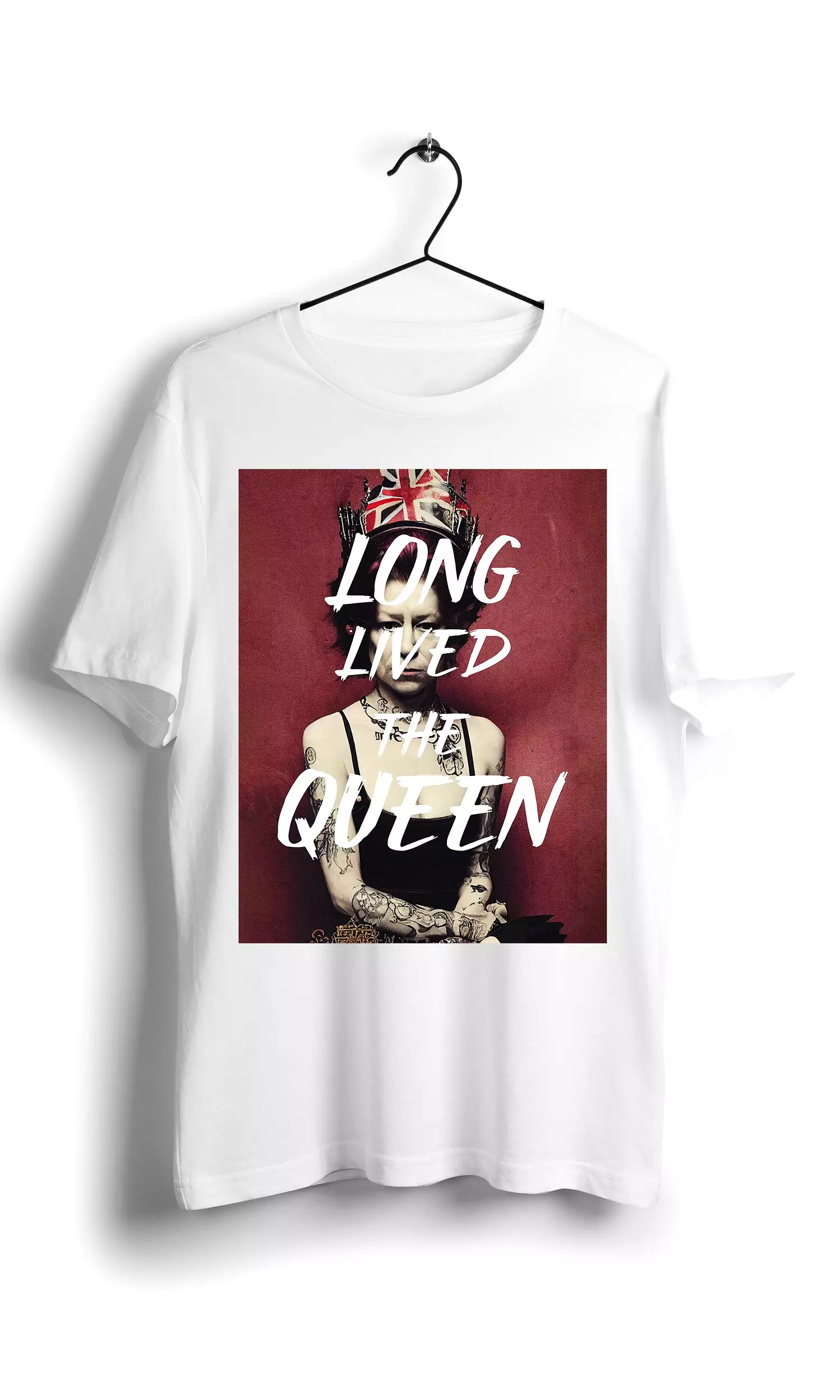 Queen Rock n Rolla T-shirt - Digital Graphics Basic, White