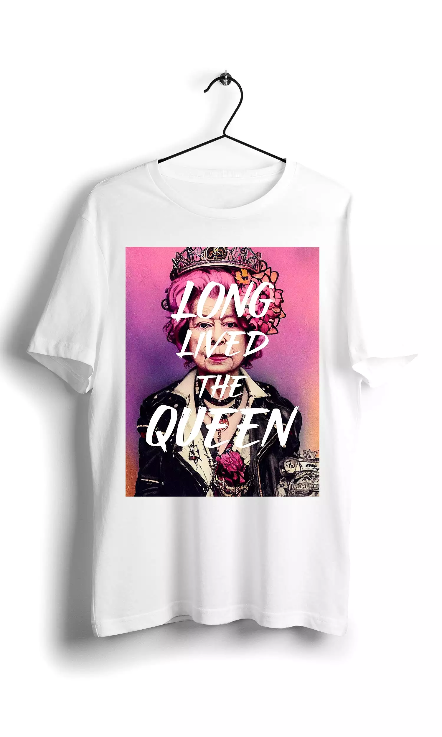 Queen RocknRolla Digital Graphics T-shirt - White - Long Lasting