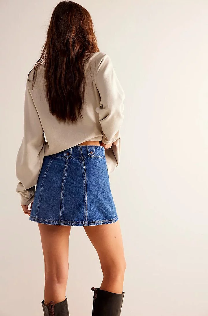 Runaway Denim Skirt - Lake Life