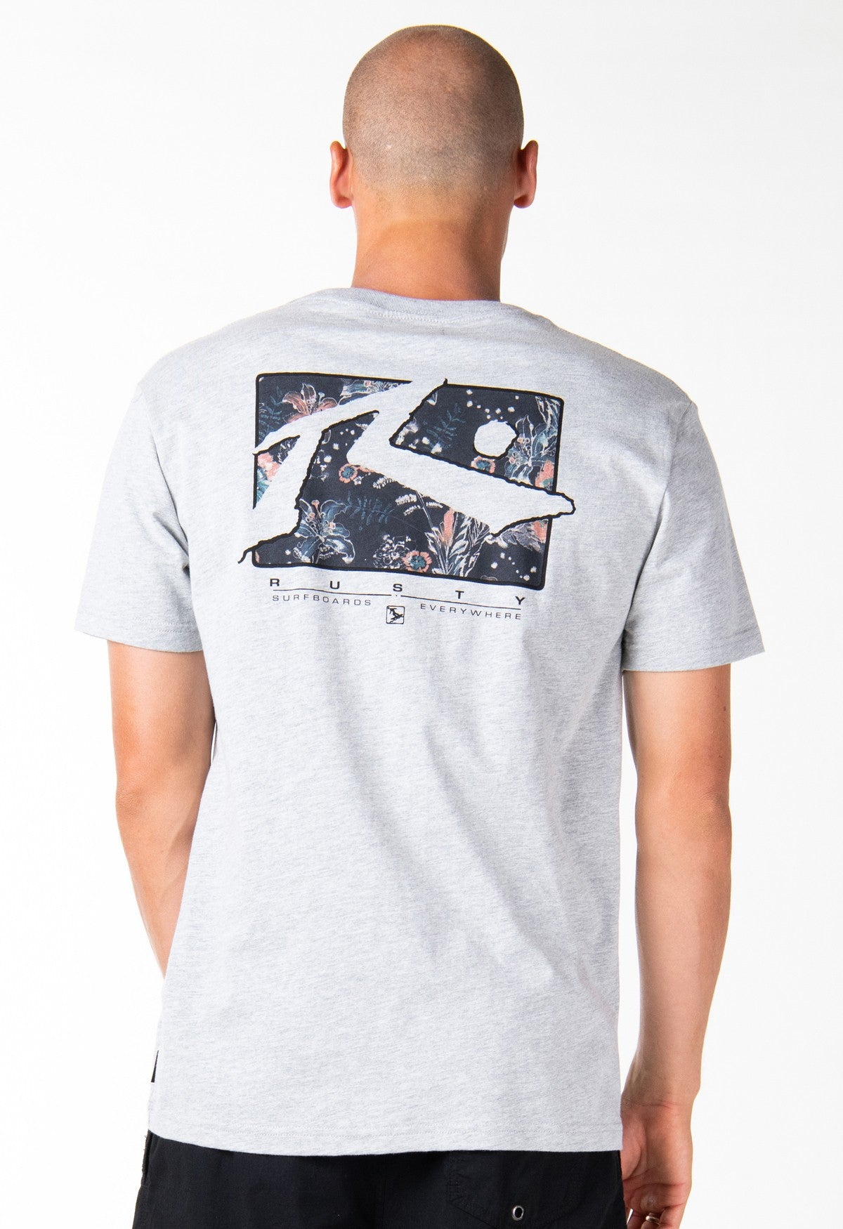 Rusty US Layer Cake Short Sleeve Tee - Grey Marle