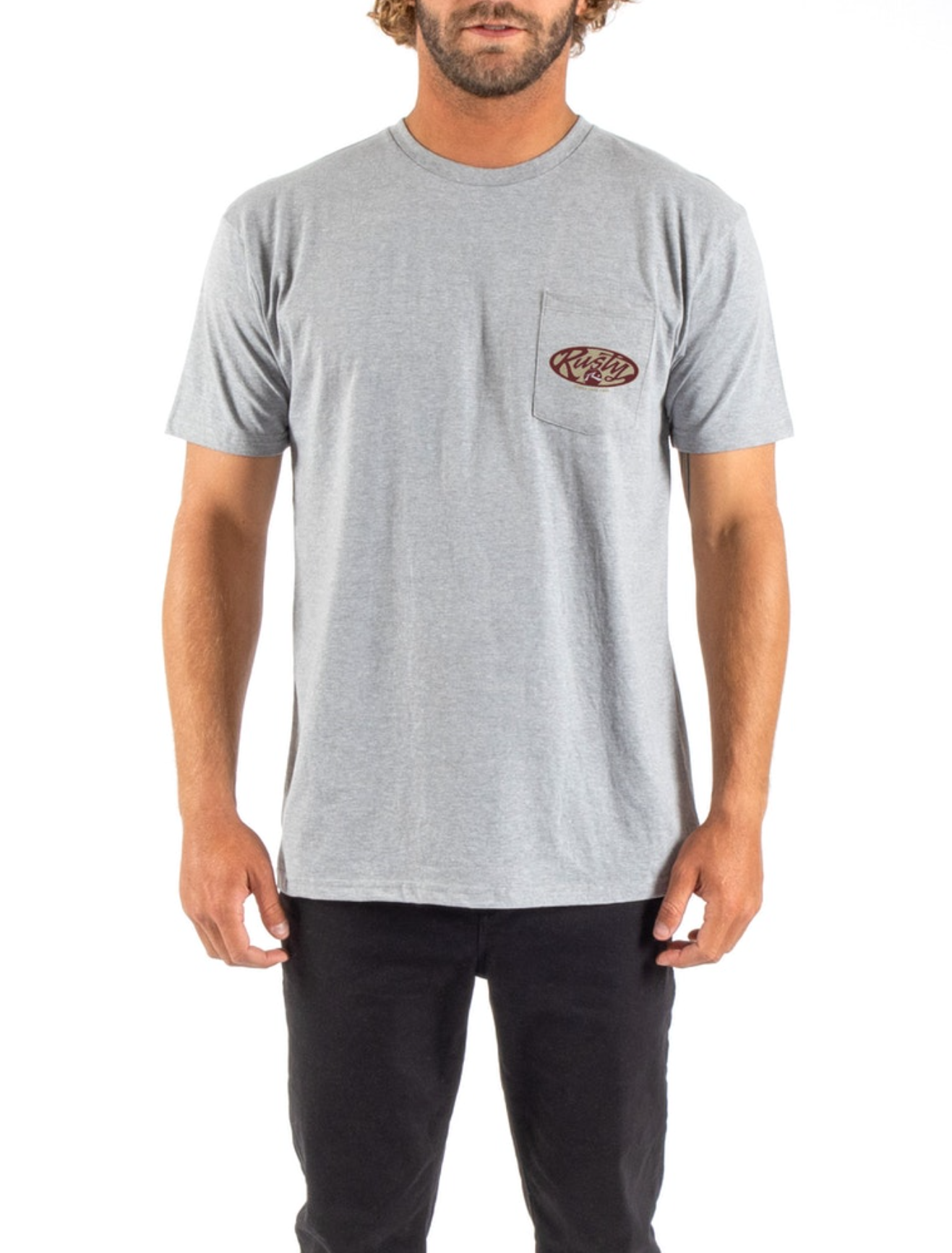 Rusty USA Rounder Short Sleeve T-Shirt Athletic Heather