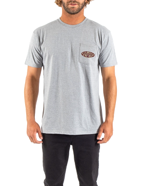 Rusty USA Rounder Short Sleeve T-Shirt Athletic Heather