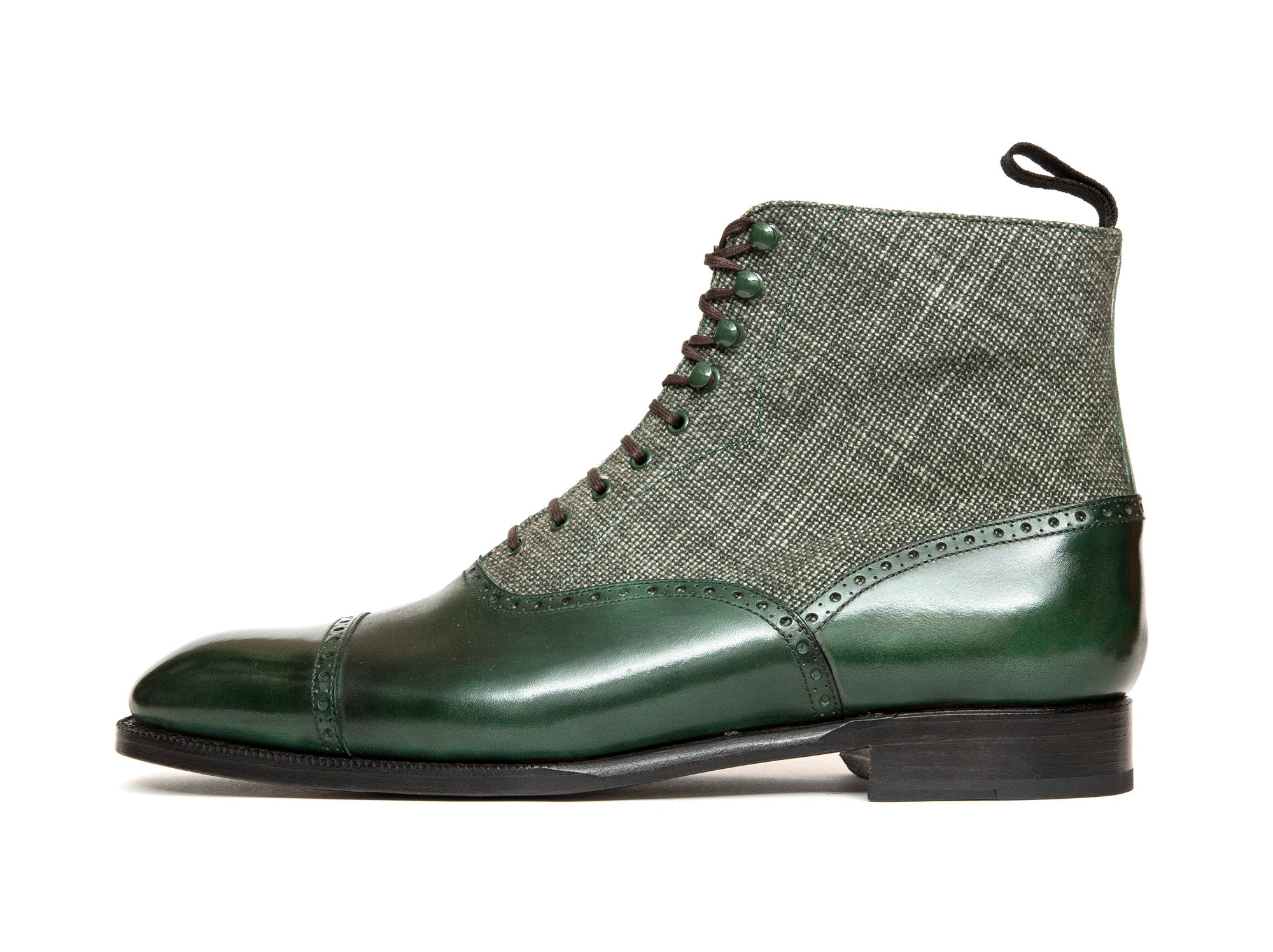 Seaview - MTO - Forest Calf / Military Canvas - NGT Last - Leather Sole.